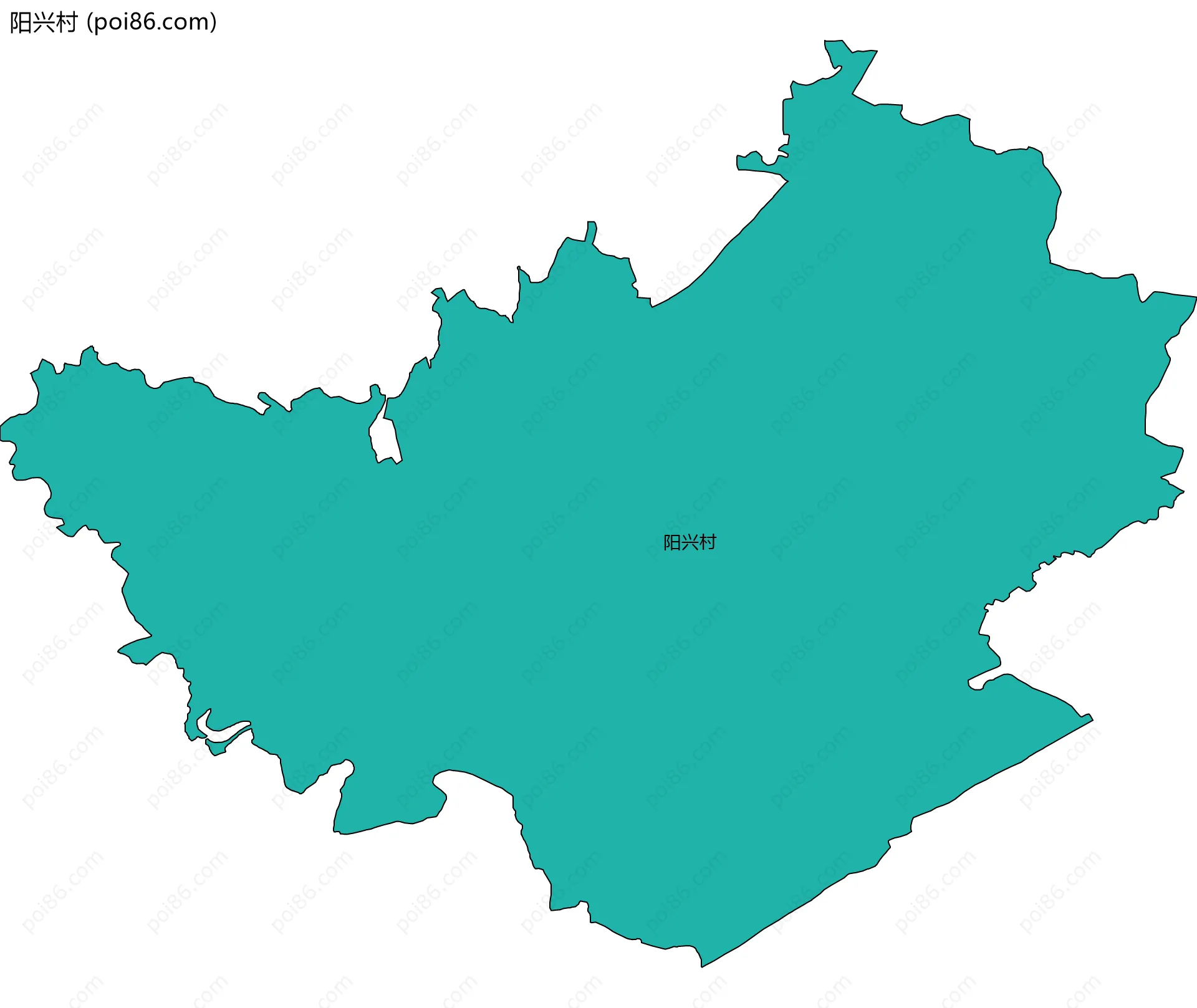 阳兴村边界地图