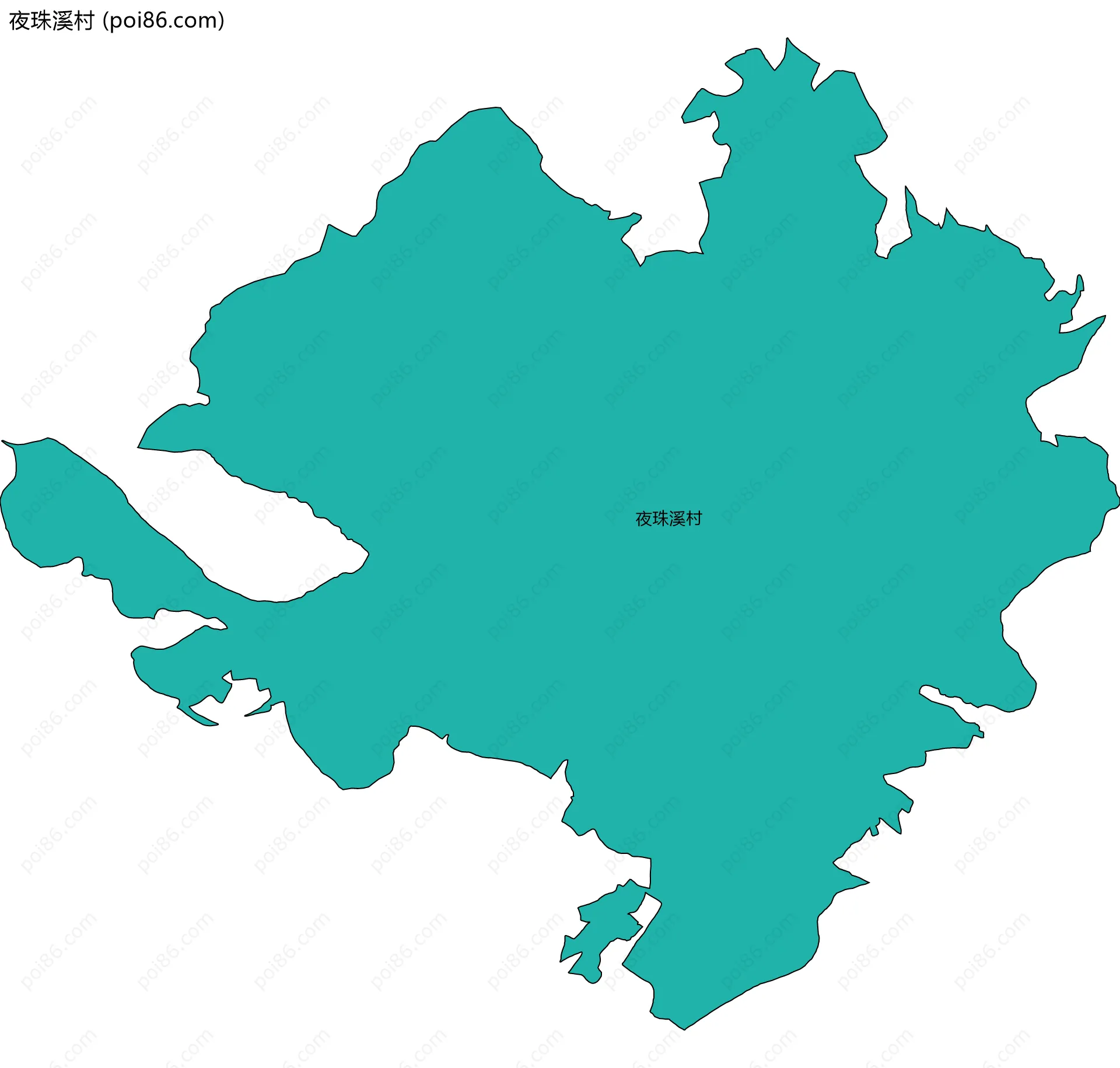 夜珠溪村边界地图