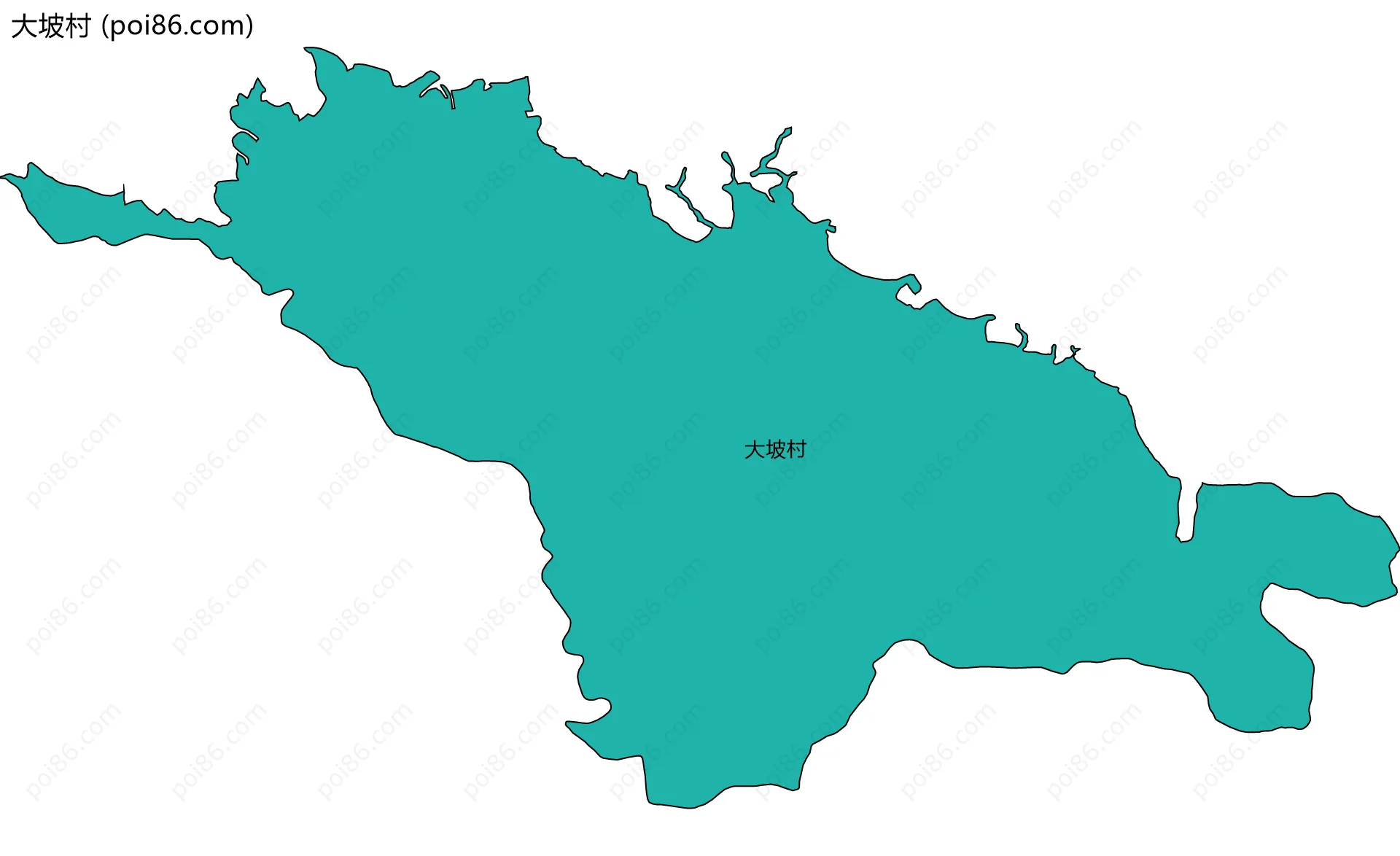 大坡村边界地图