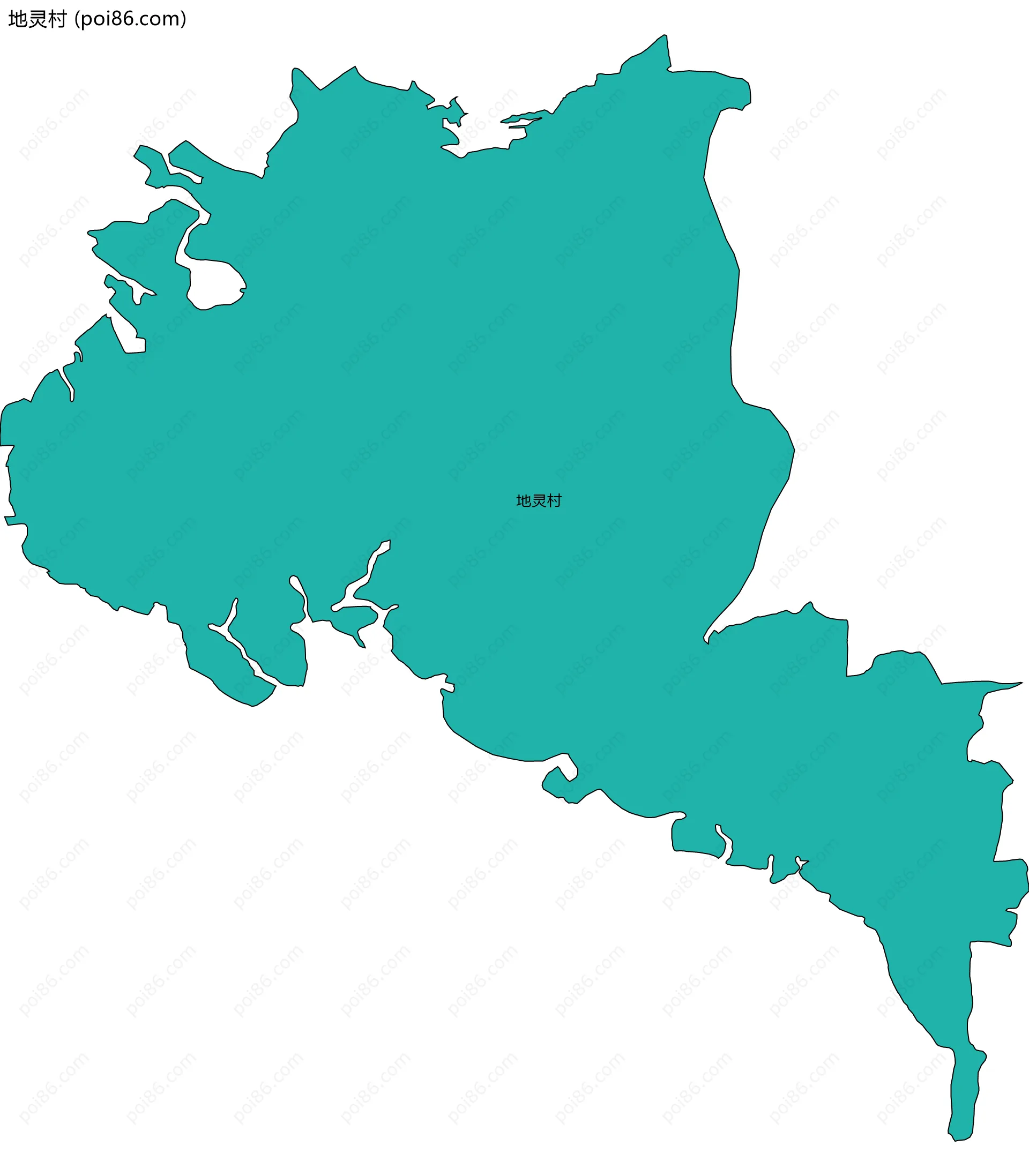 地灵村边界地图