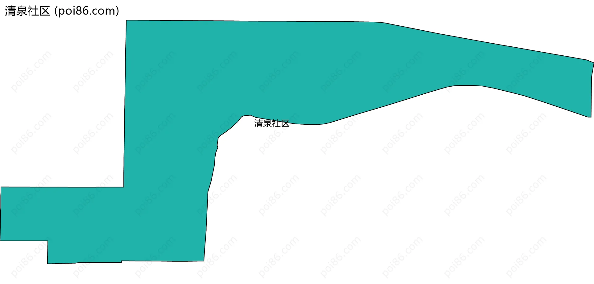清泉社区边界地图