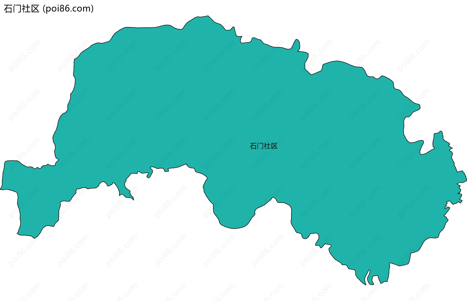 石门社区边界地图