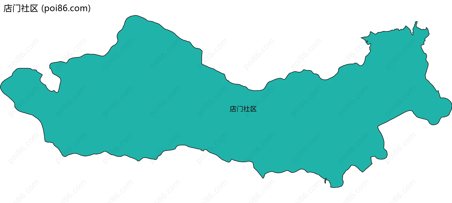 店门社区边界地图