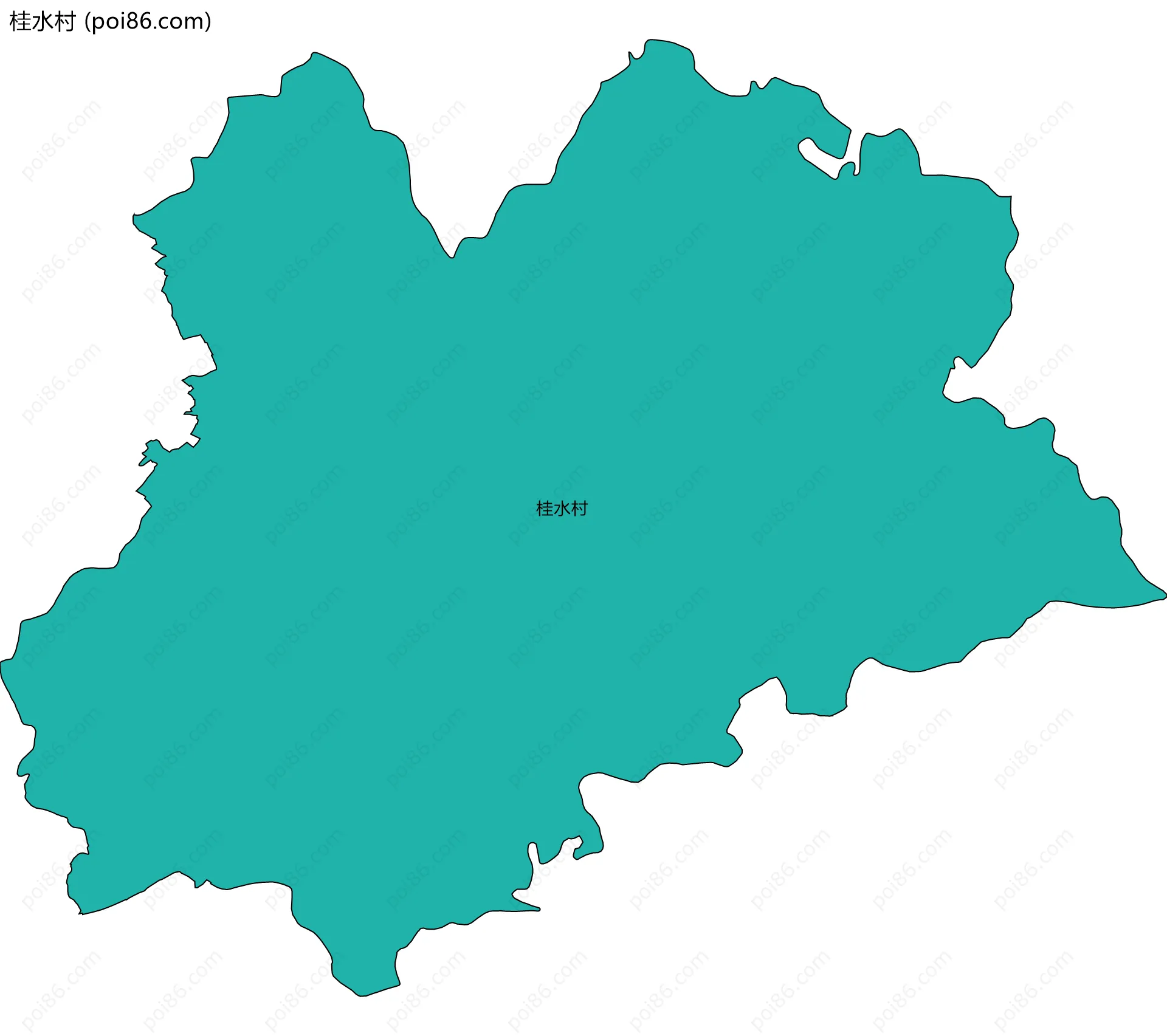 桂水村边界地图