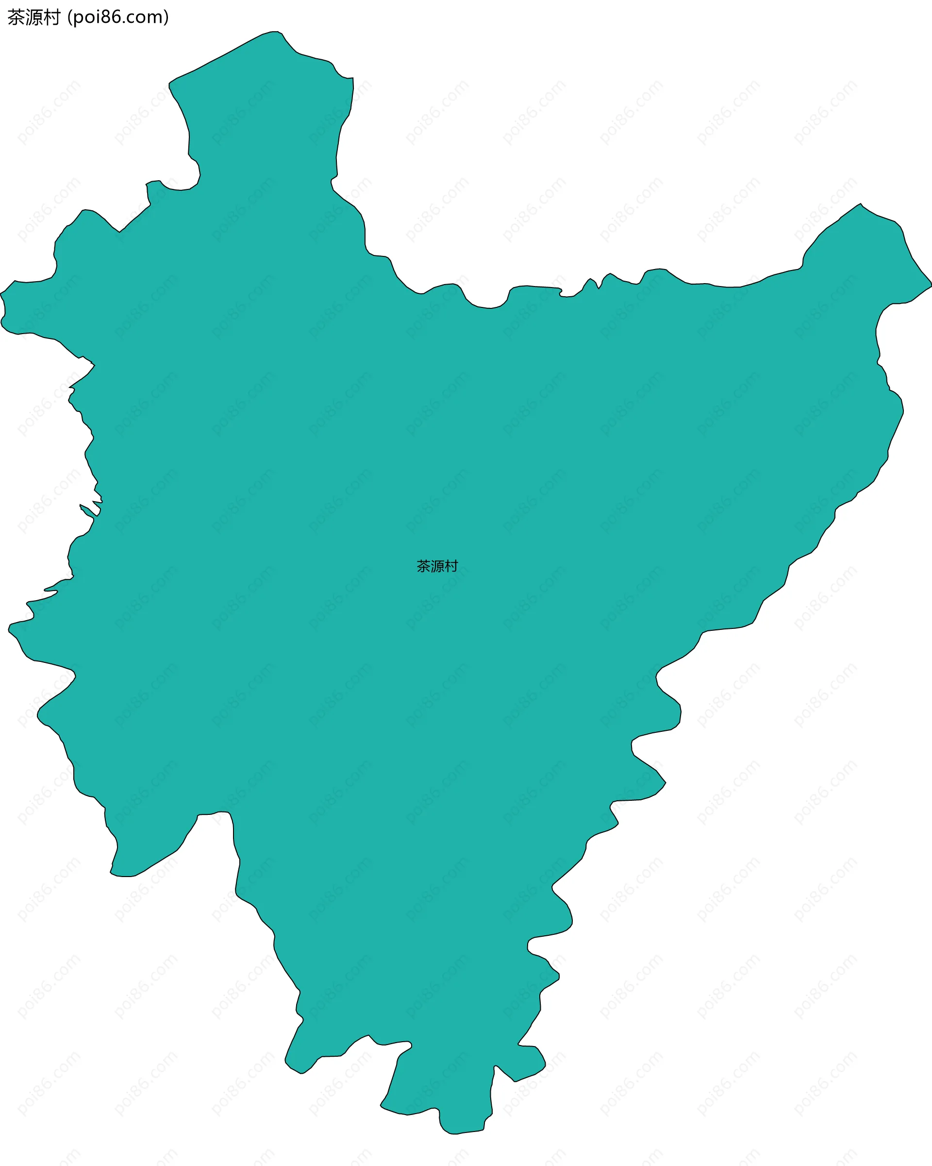 茶源村边界地图