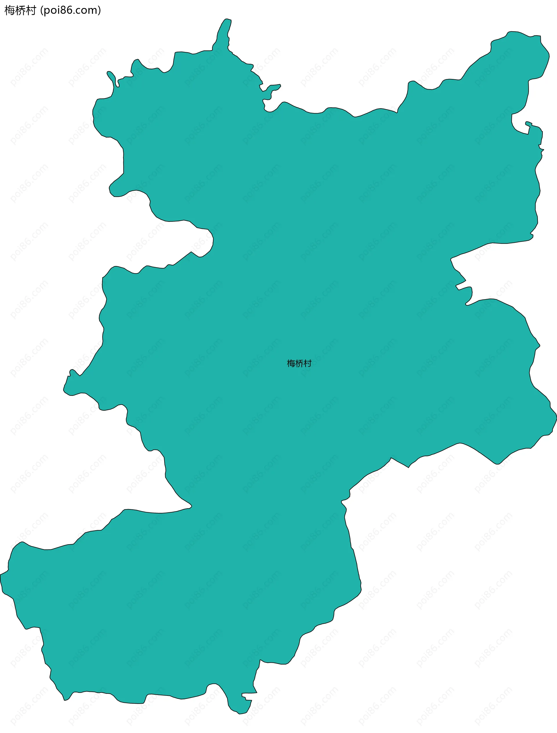 梅桥村边界地图