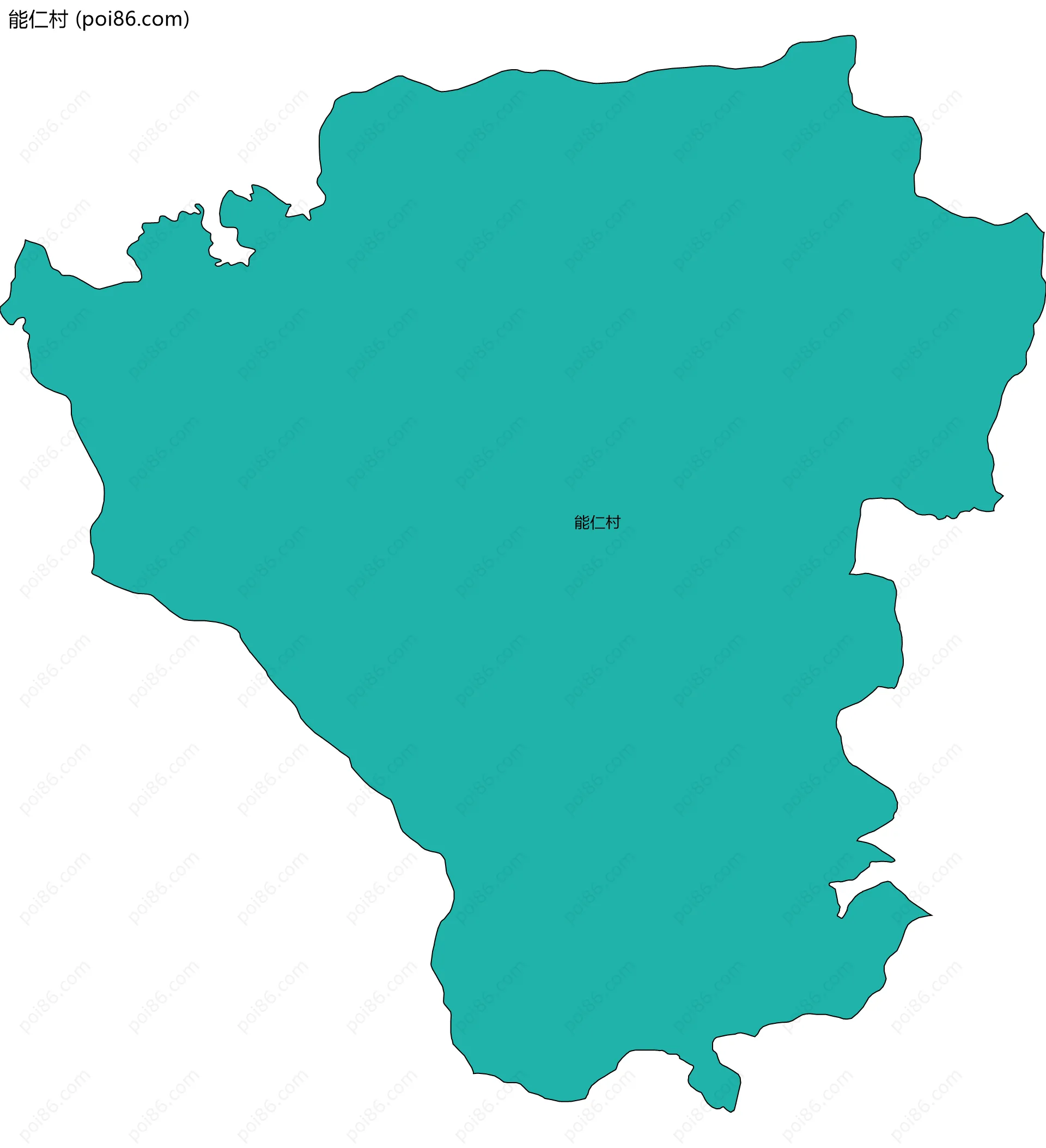 能仁村边界地图