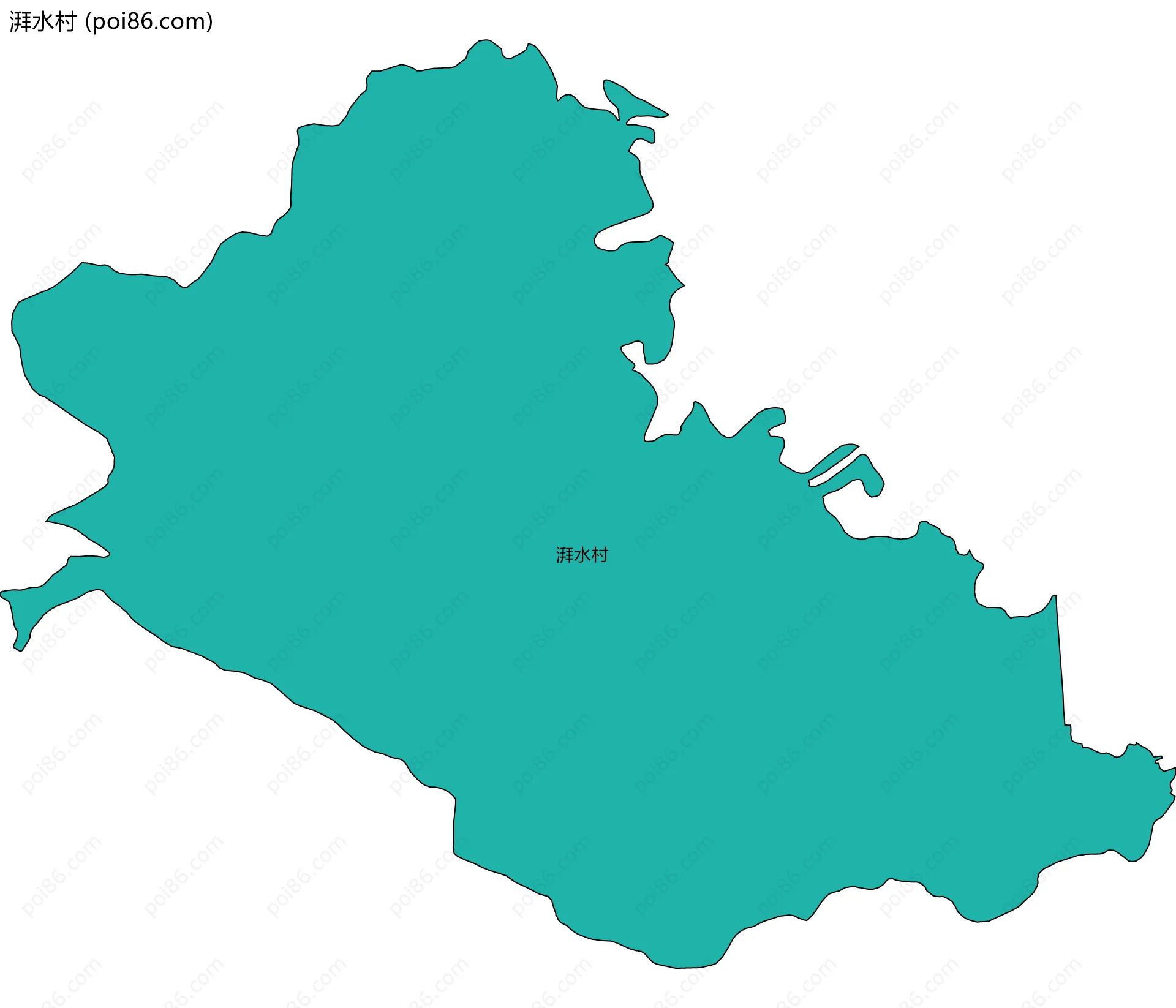 湃水村边界地图