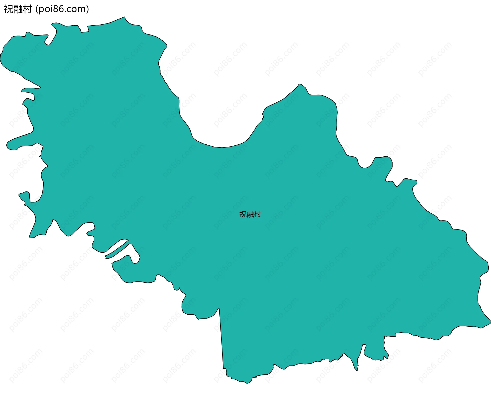 祝融村边界地图