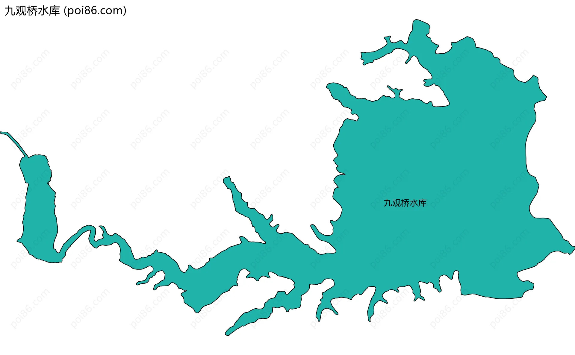 九观桥水库边界地图