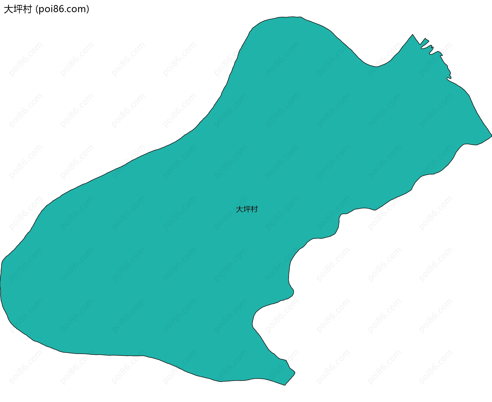 大坪村边界地图