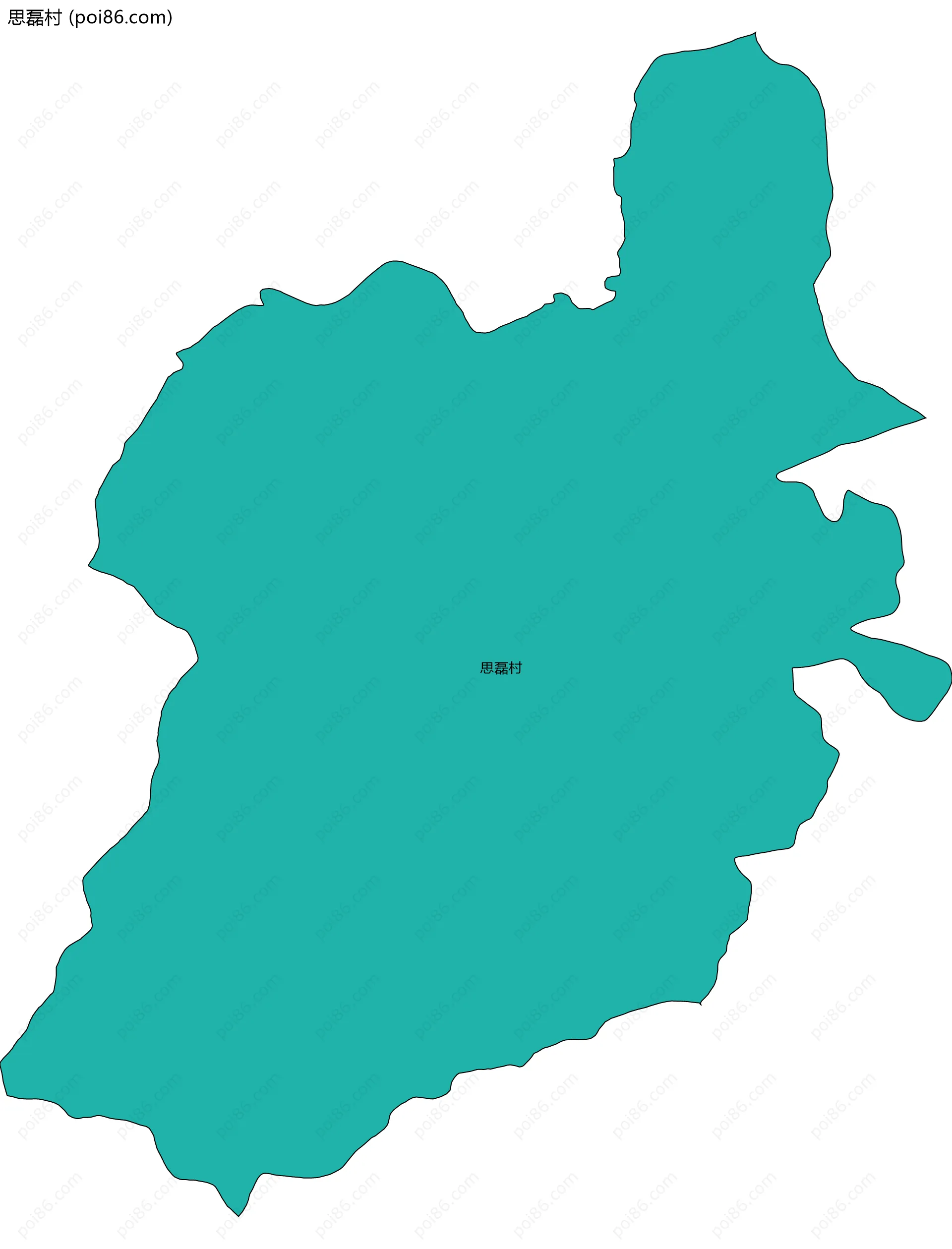 思磊村边界地图