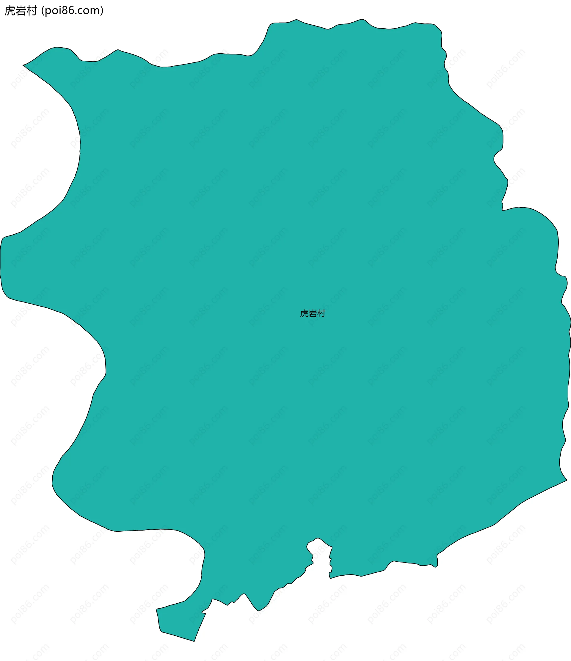 虎岩村边界地图