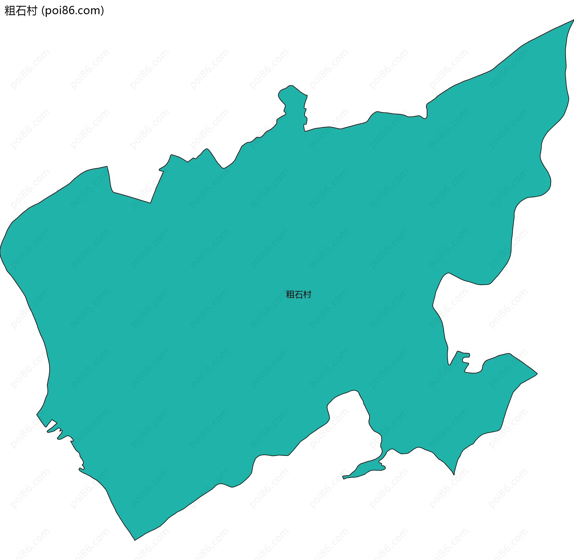 粗石村边界地图