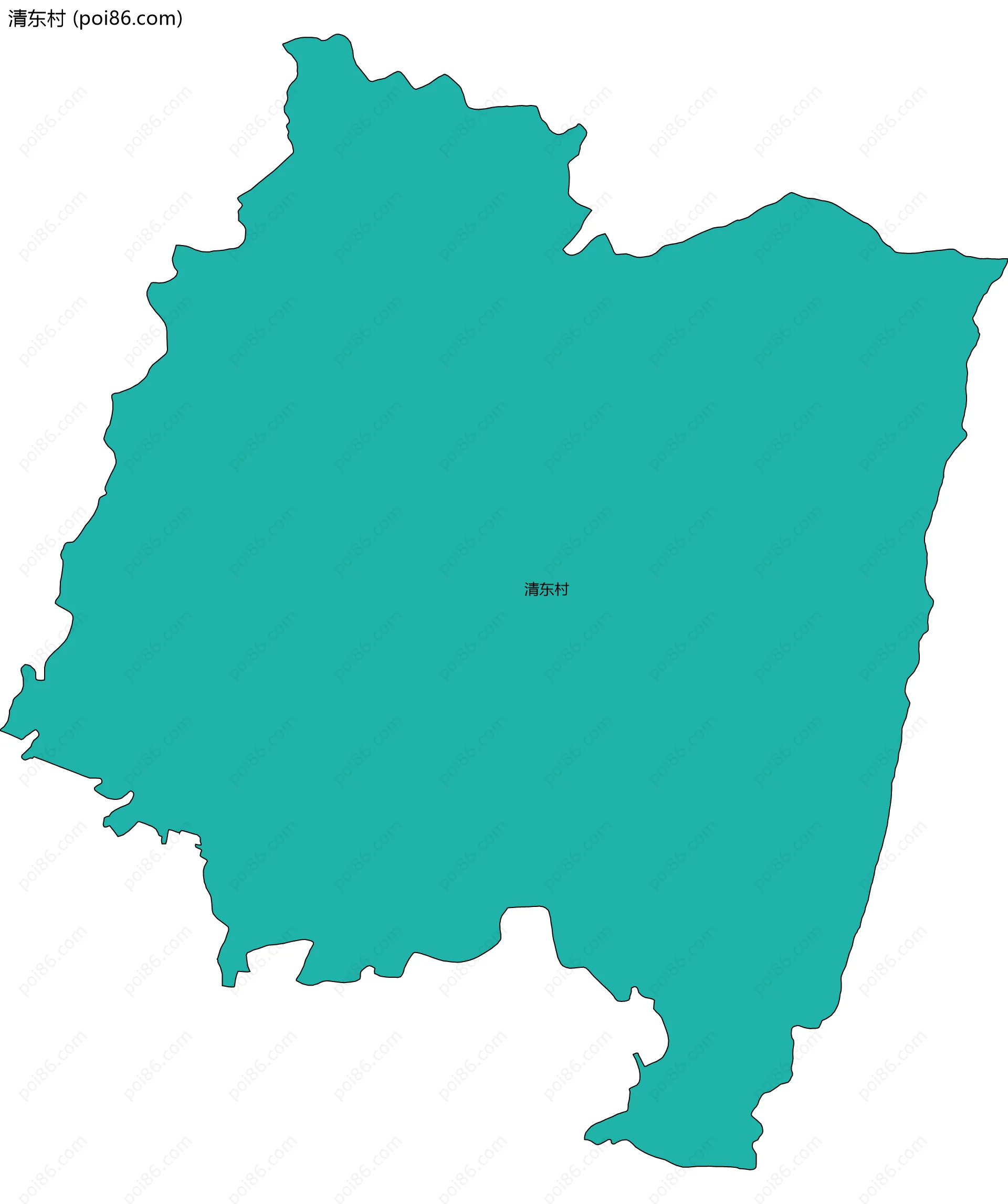 清东村边界地图