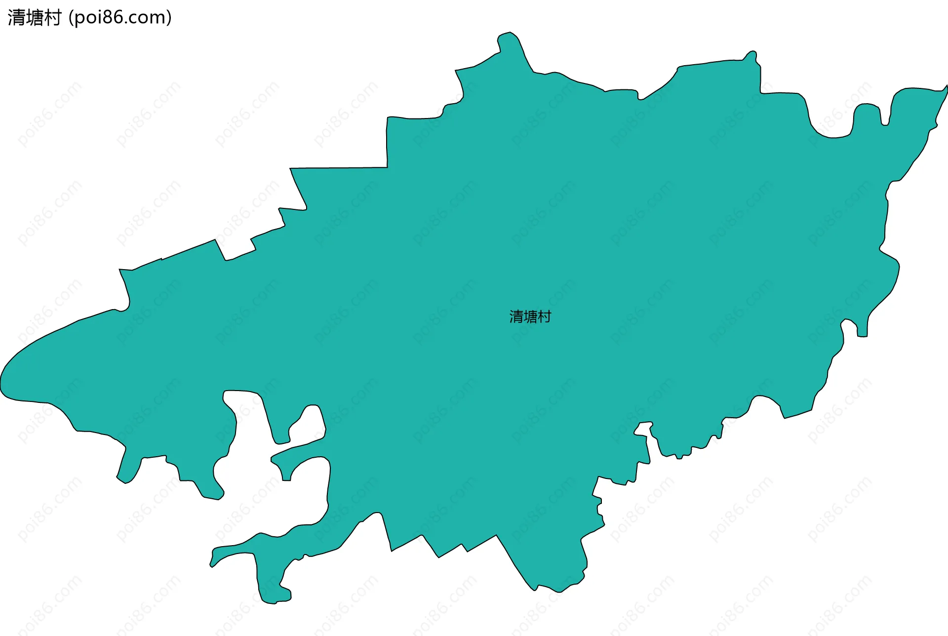 清塘村边界地图