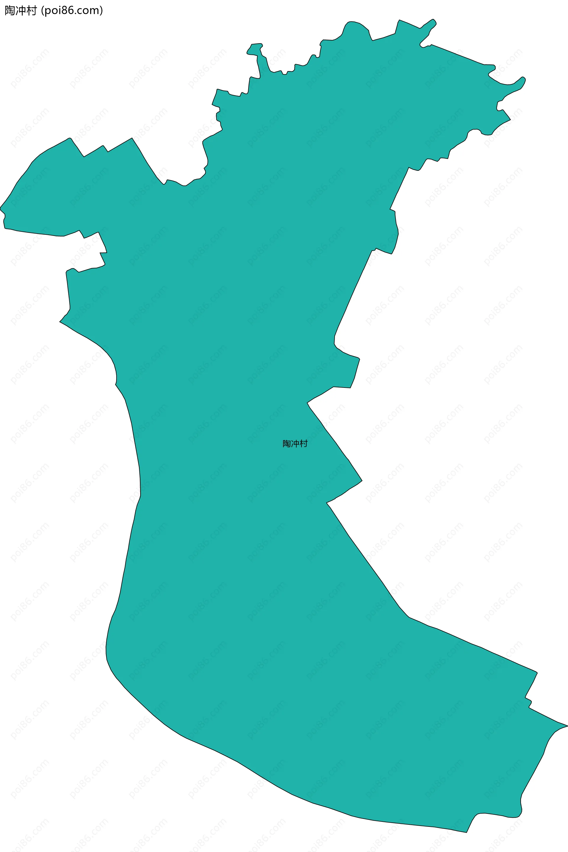 陶冲村边界地图