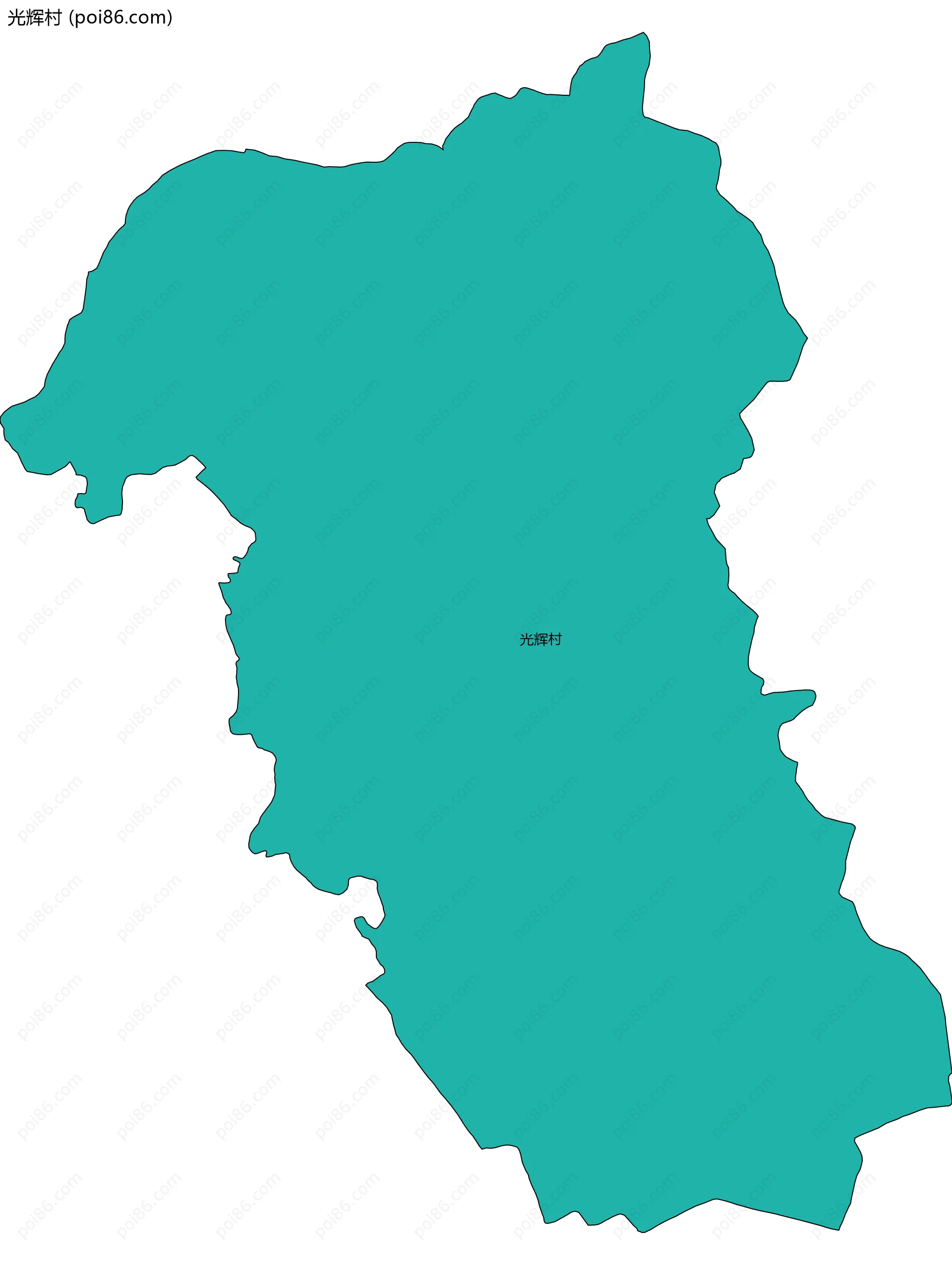 光辉村边界地图