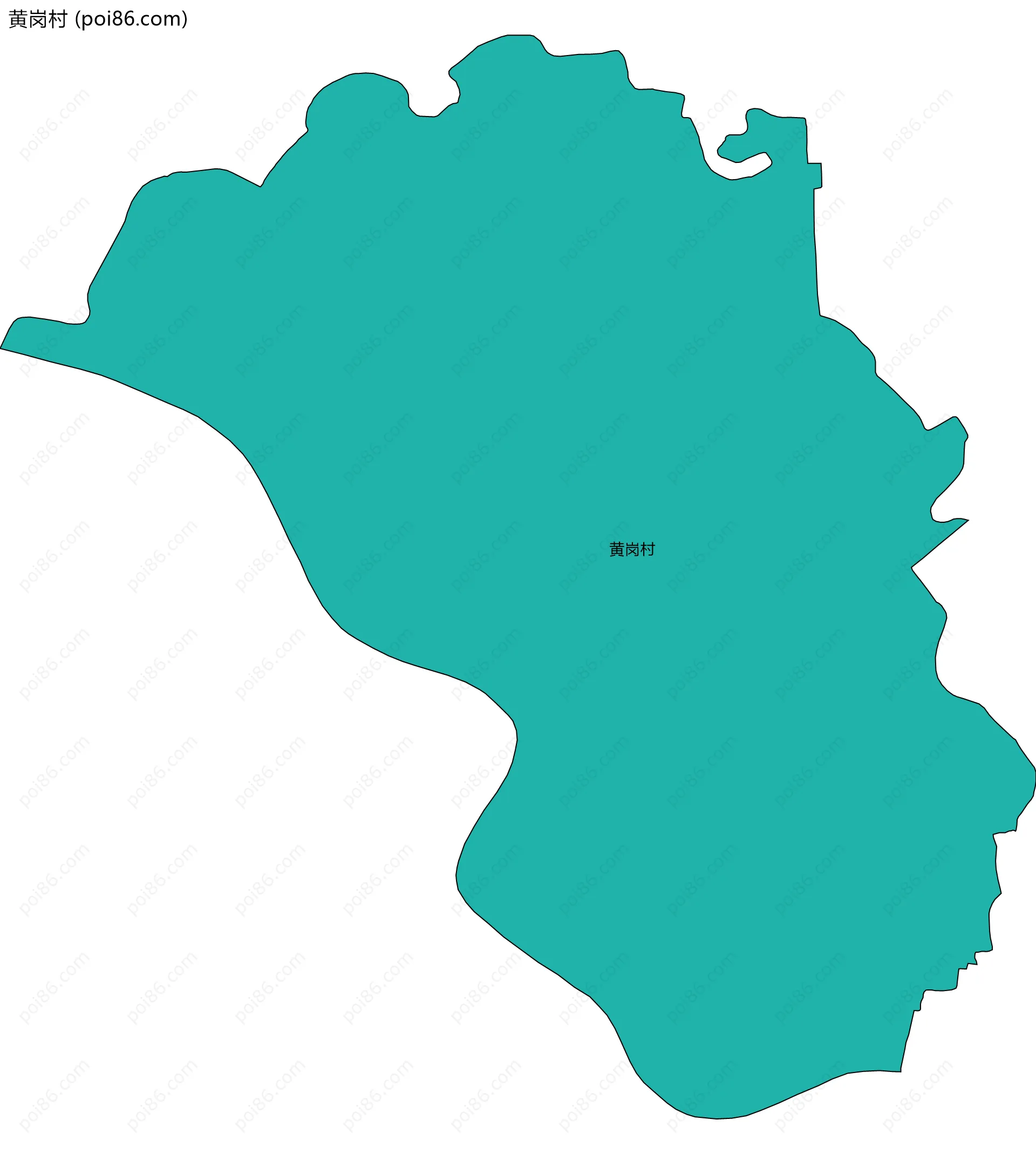 黄岗村边界地图