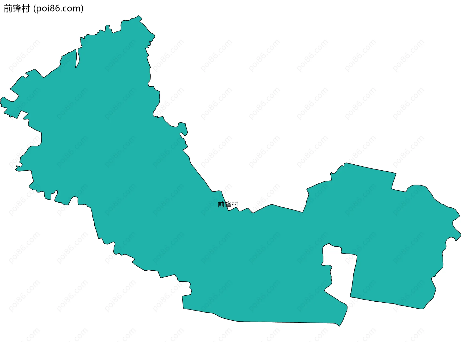 前锋村边界地图