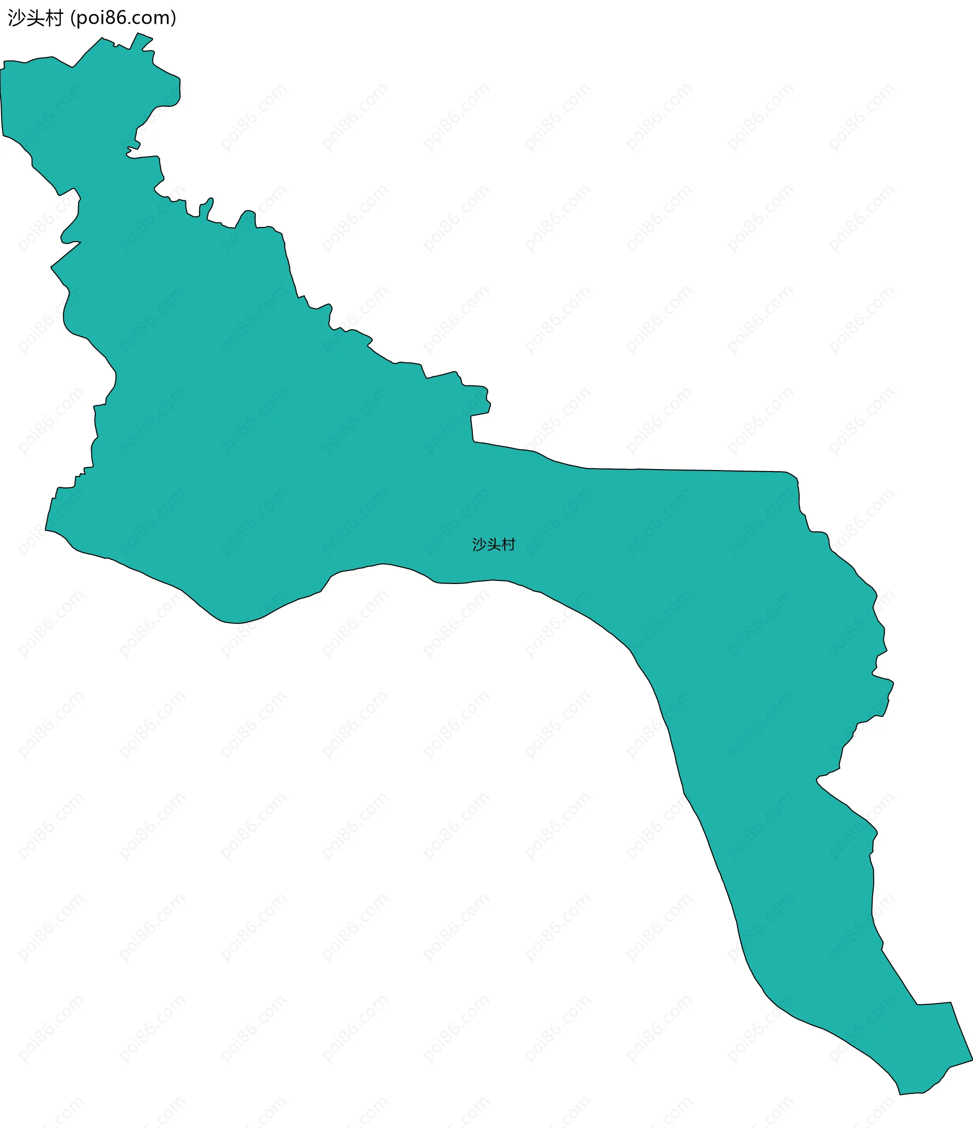 沙头村边界地图