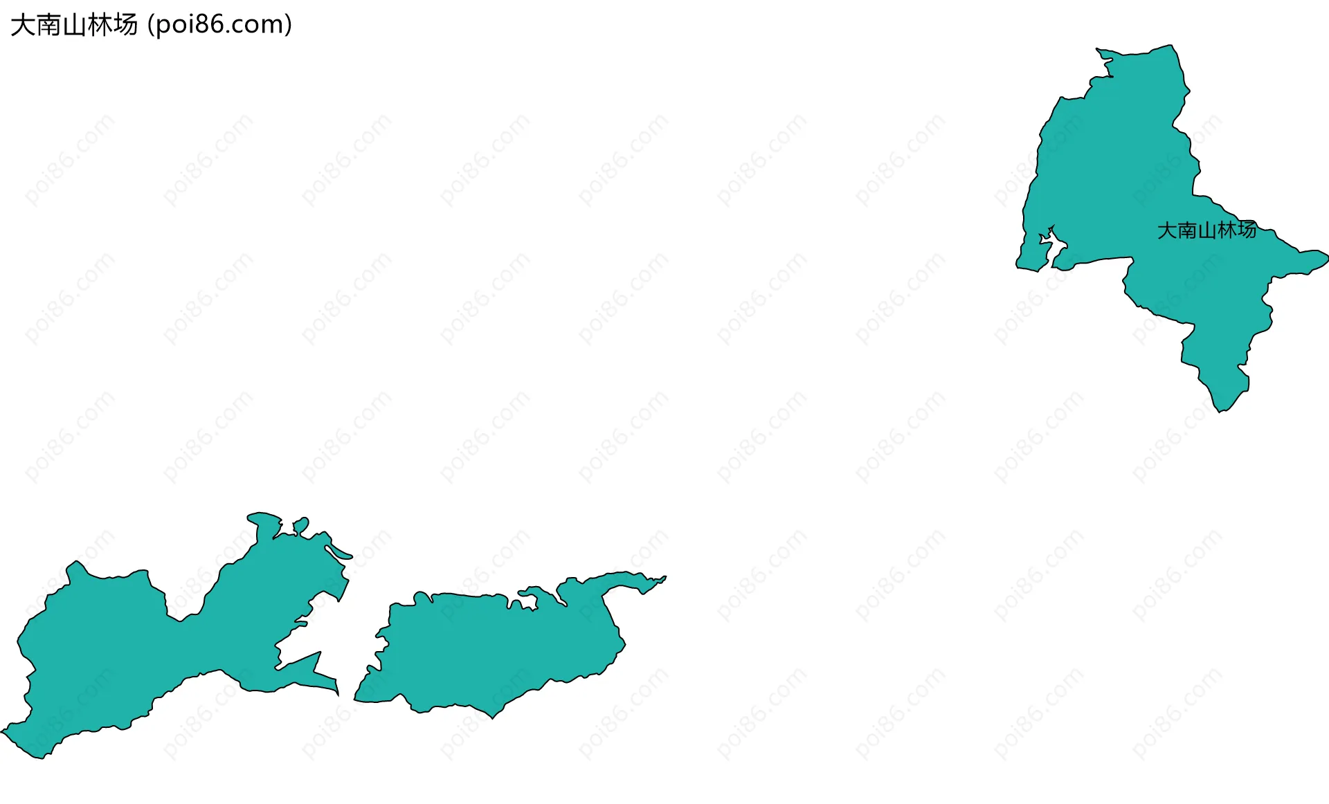 大南山林场边界地图