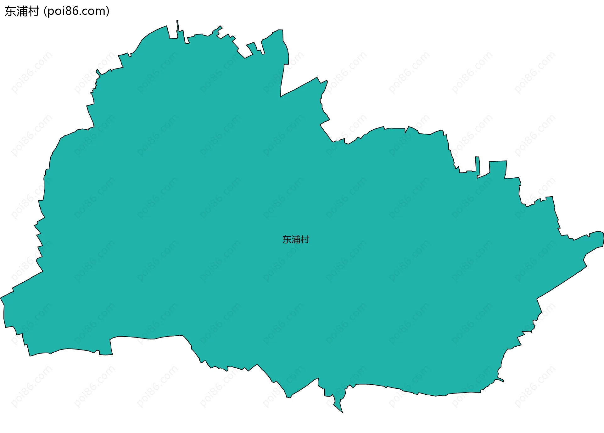 东浦村边界地图
