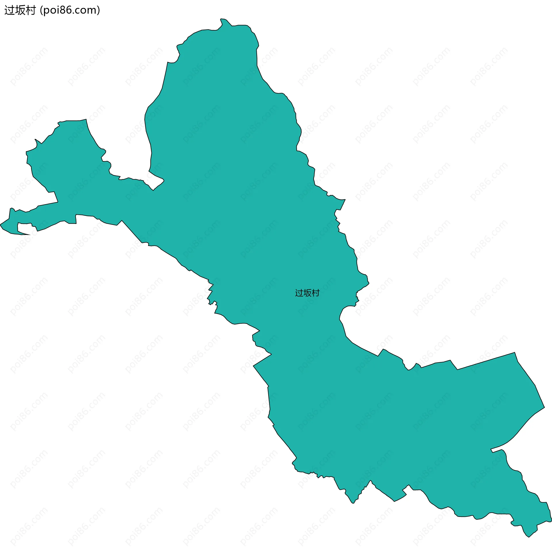 过坂村边界地图
