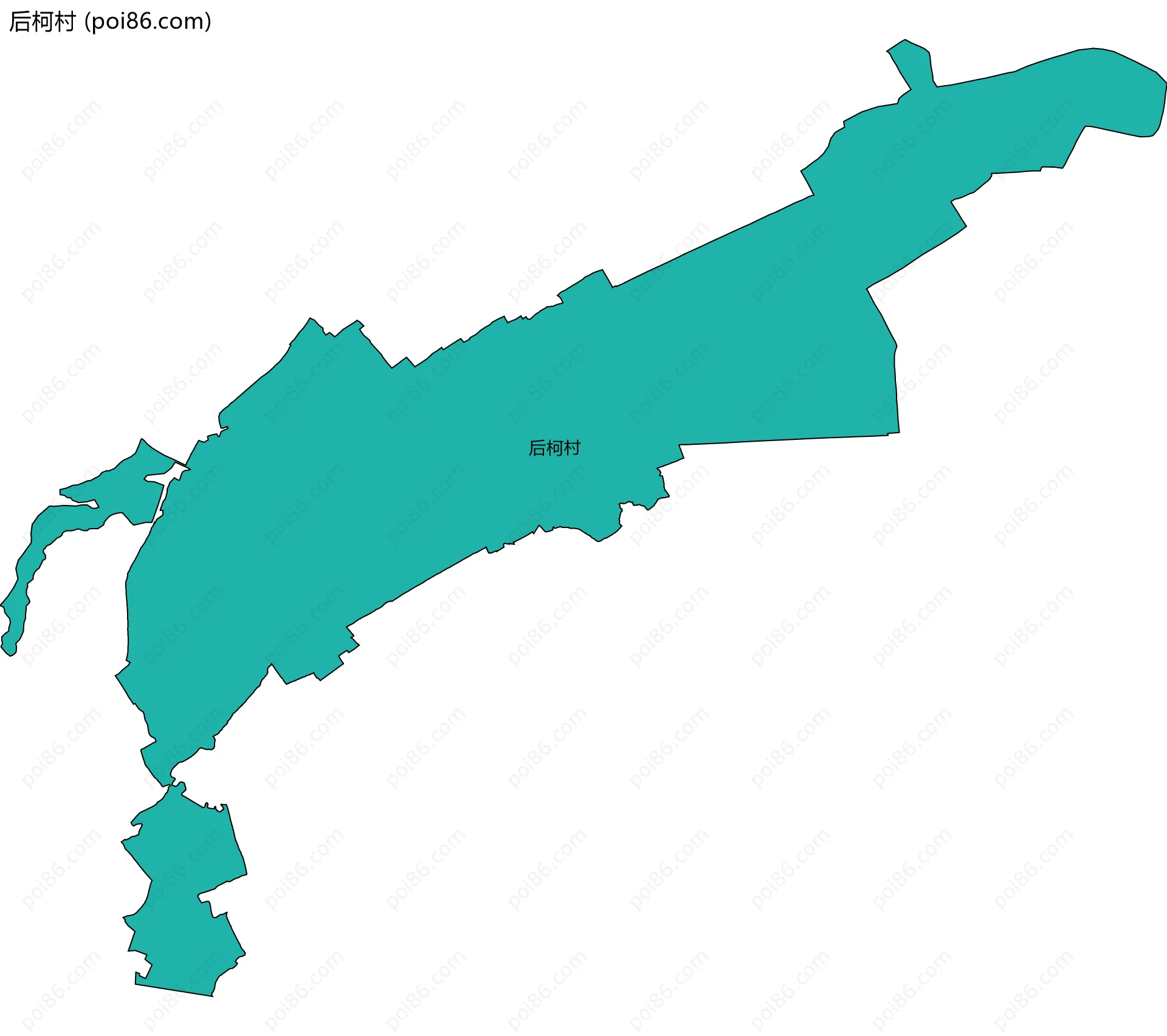 后柯村边界地图