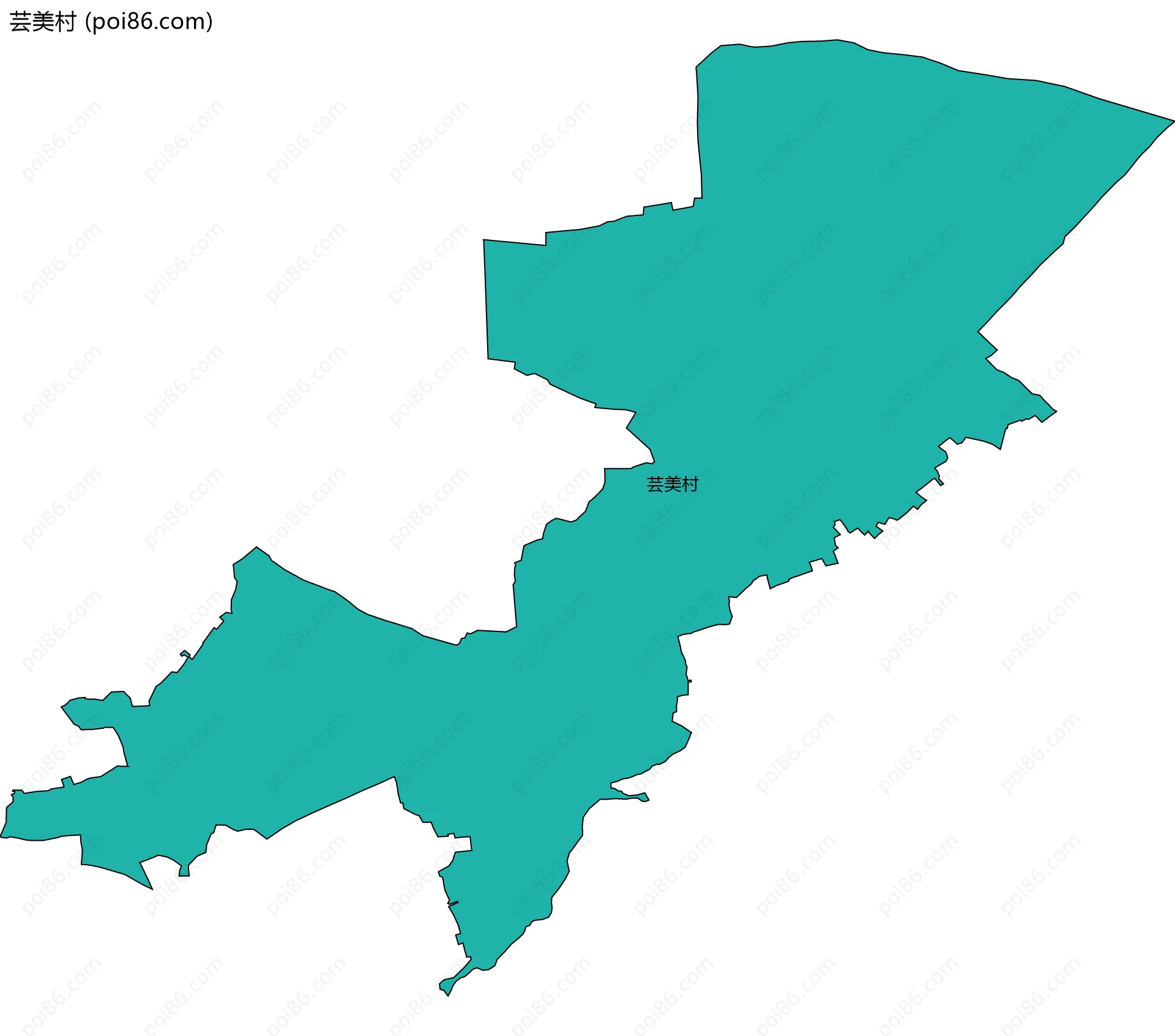 芸美村边界地图