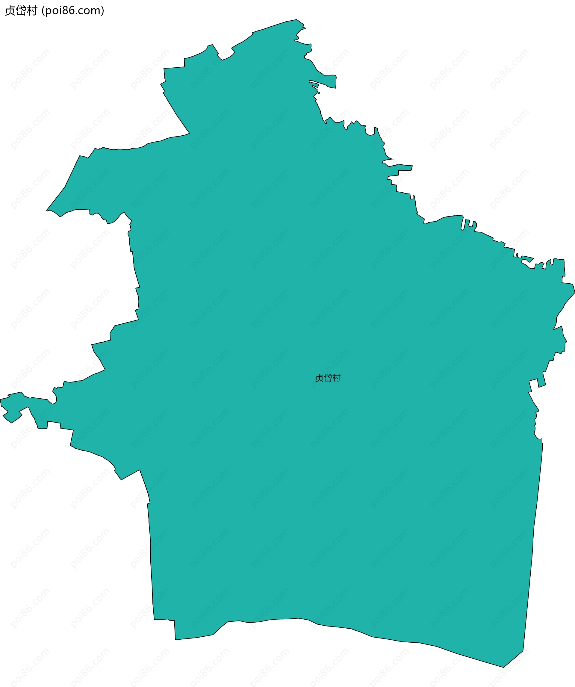 贞岱村边界地图