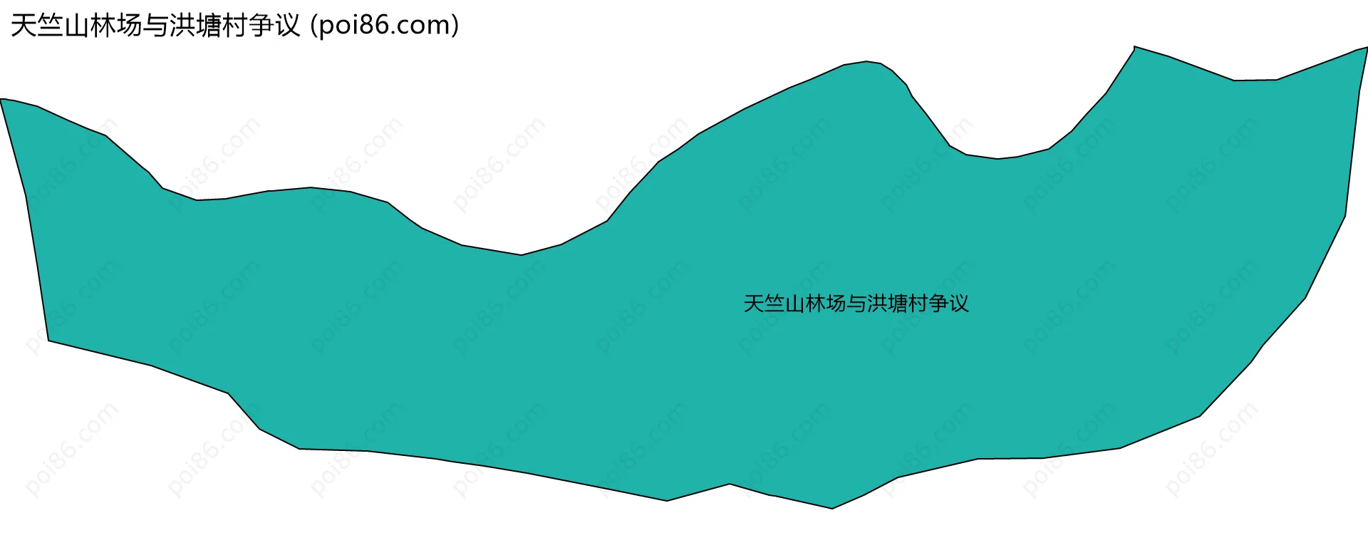 天竺山林场与洪塘村争议边界地图