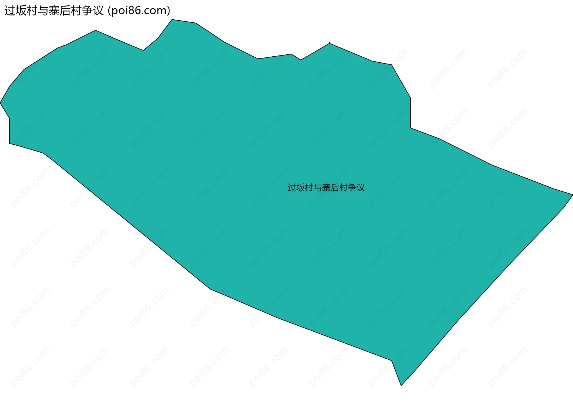 过坂村与寨后村争议边界地图