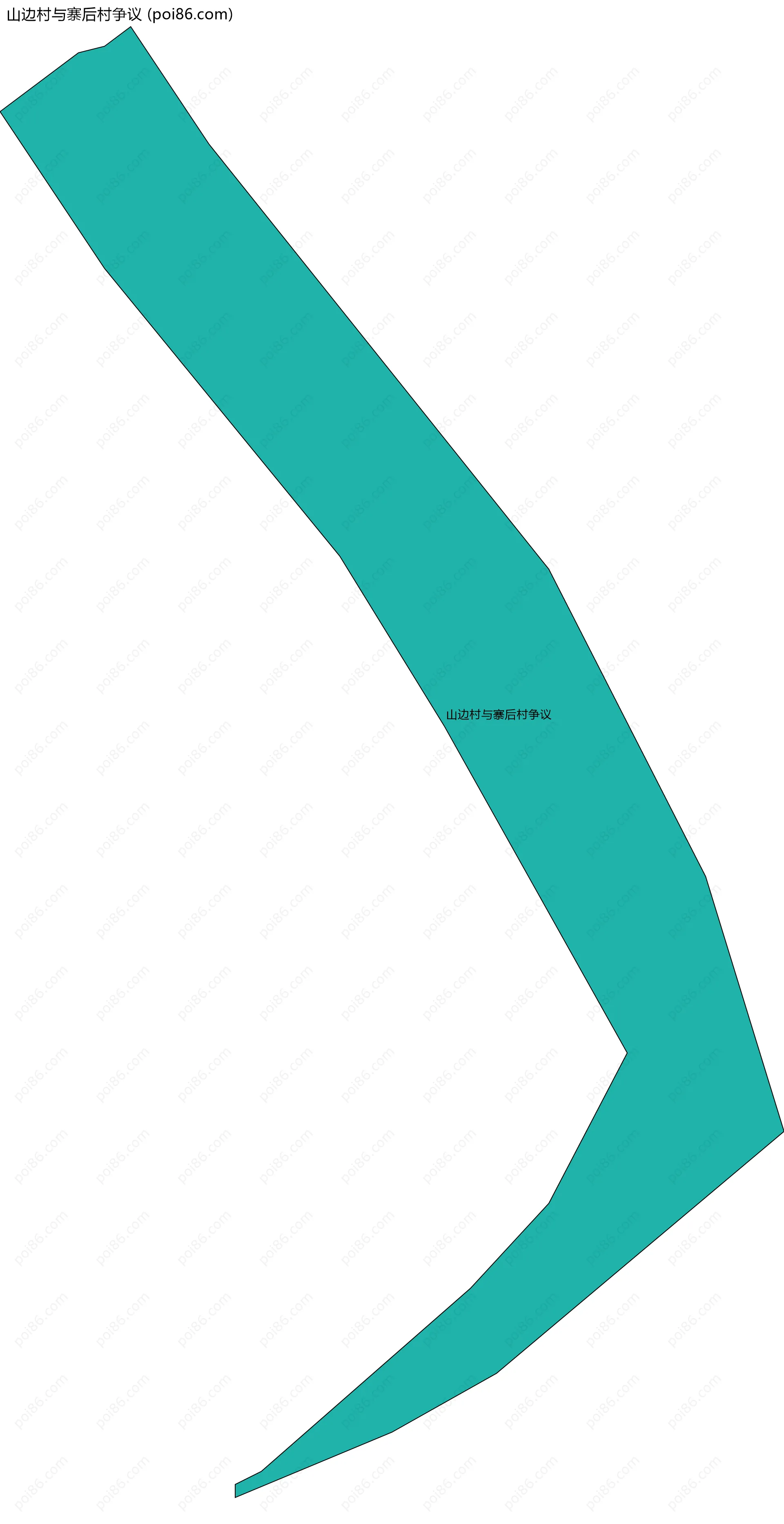 山边村与寨后村争议边界地图