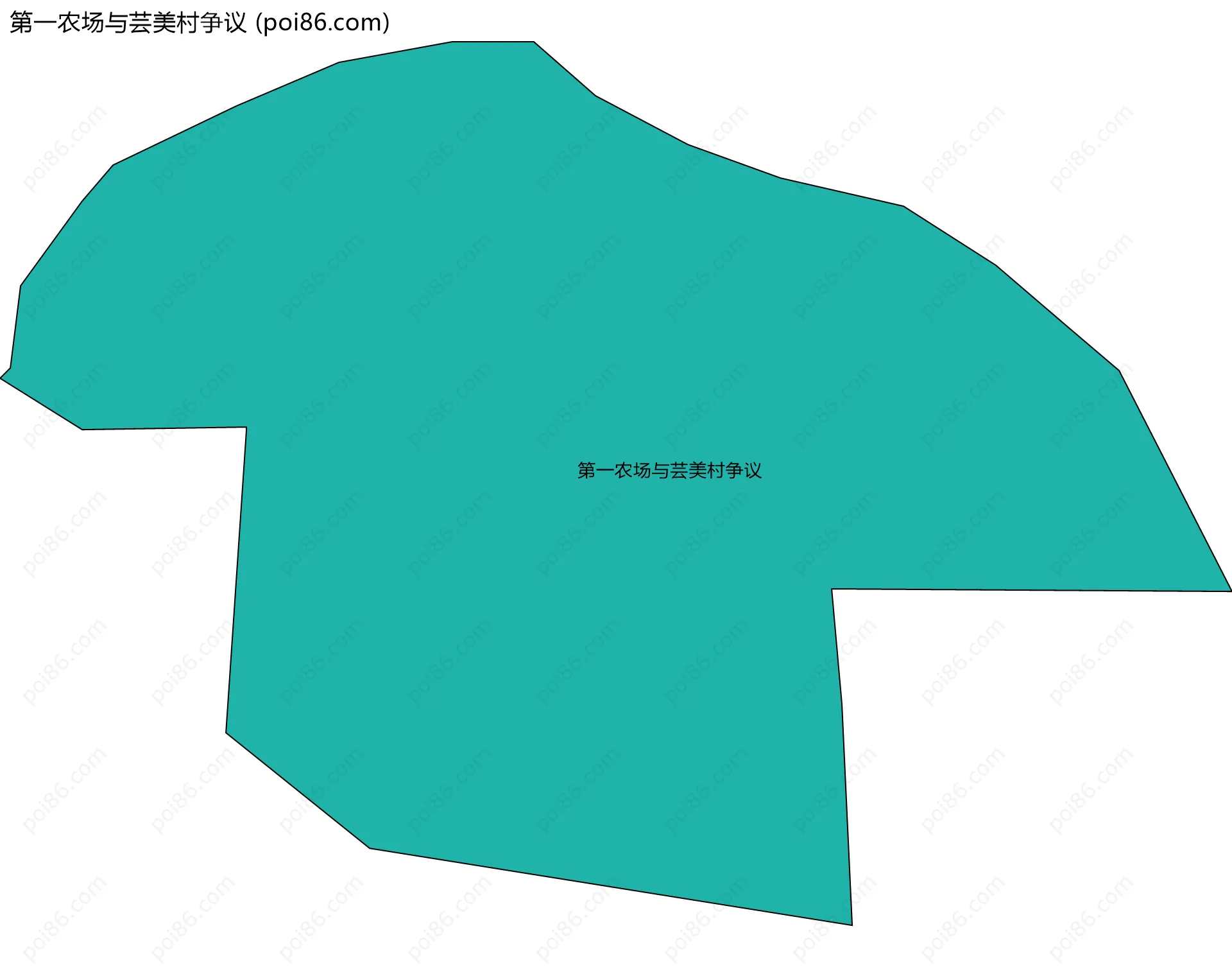 第一农场与芸美村争议边界地图