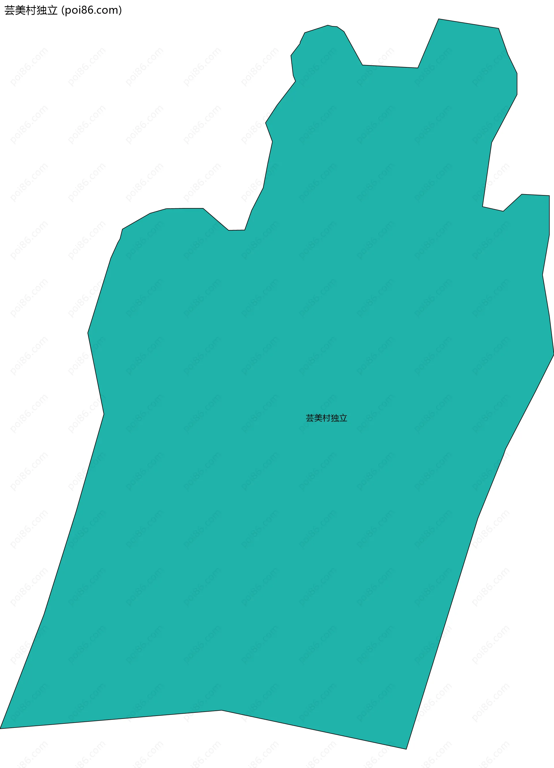 芸美村独立边界地图