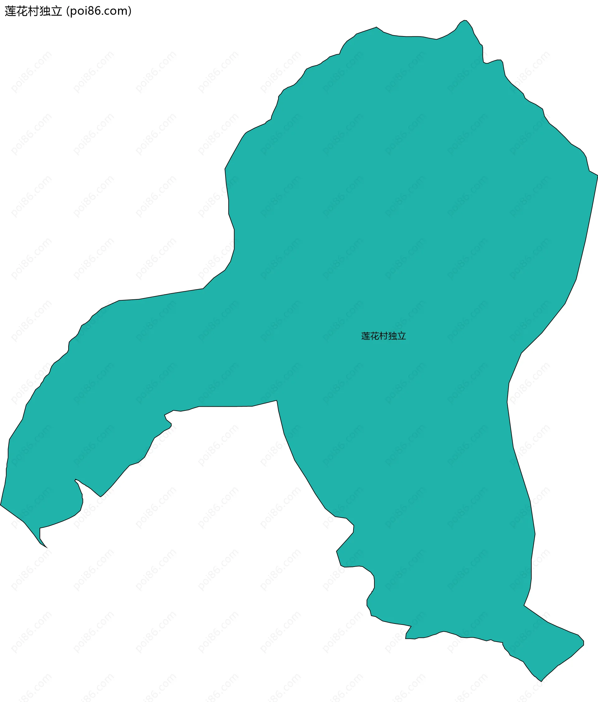 莲花村独立边界地图