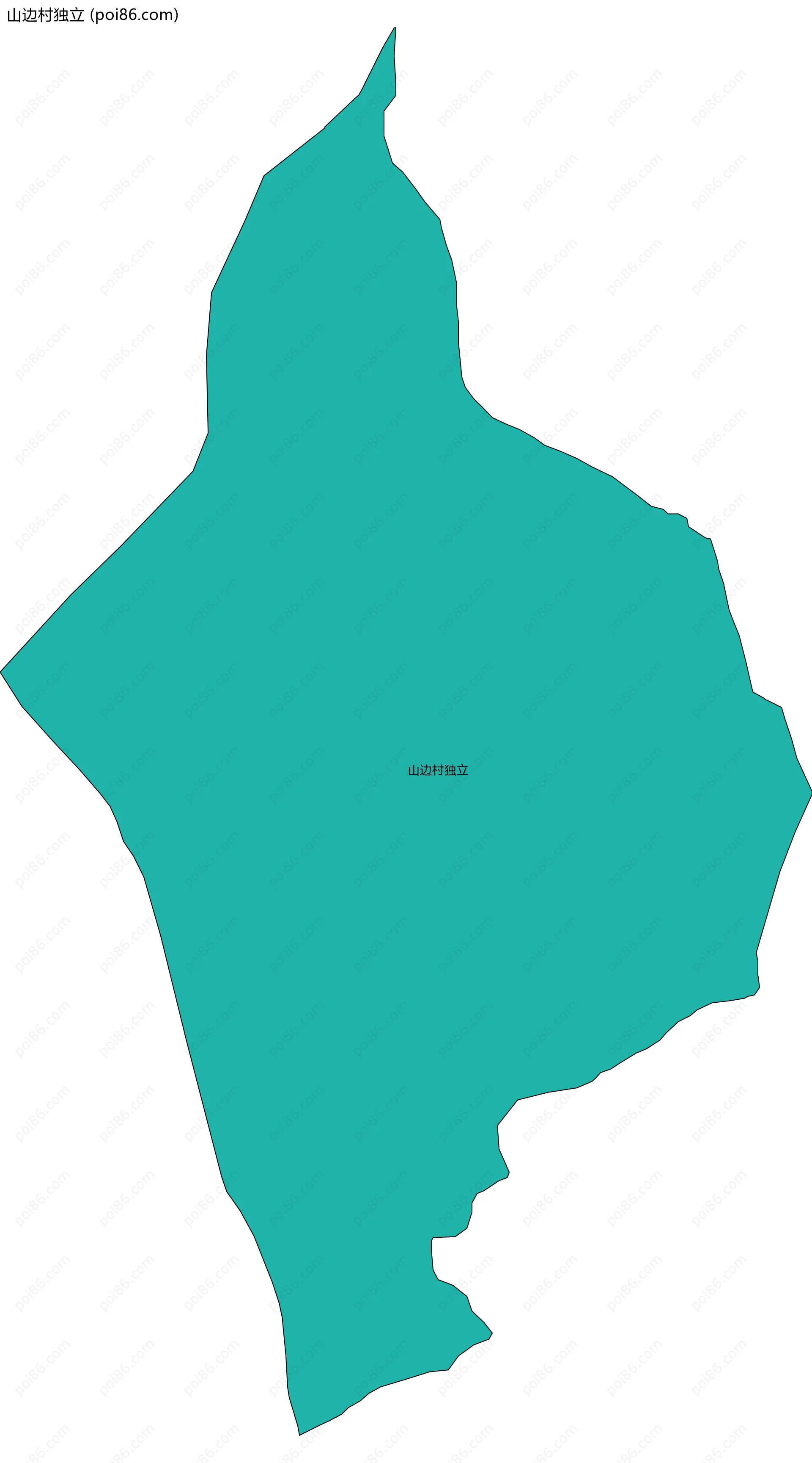 山边村独立边界地图