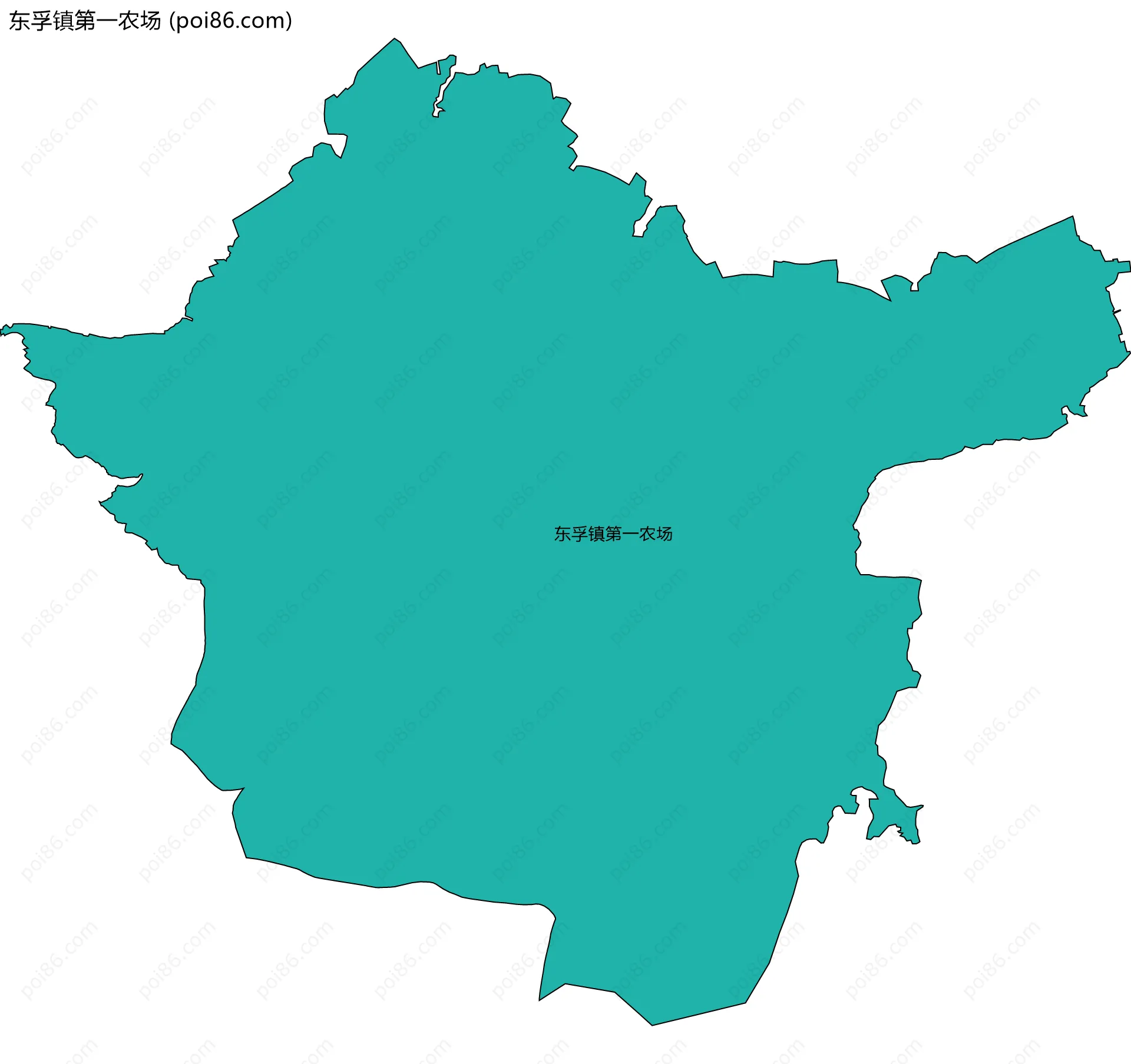 东孚镇第一农场边界地图