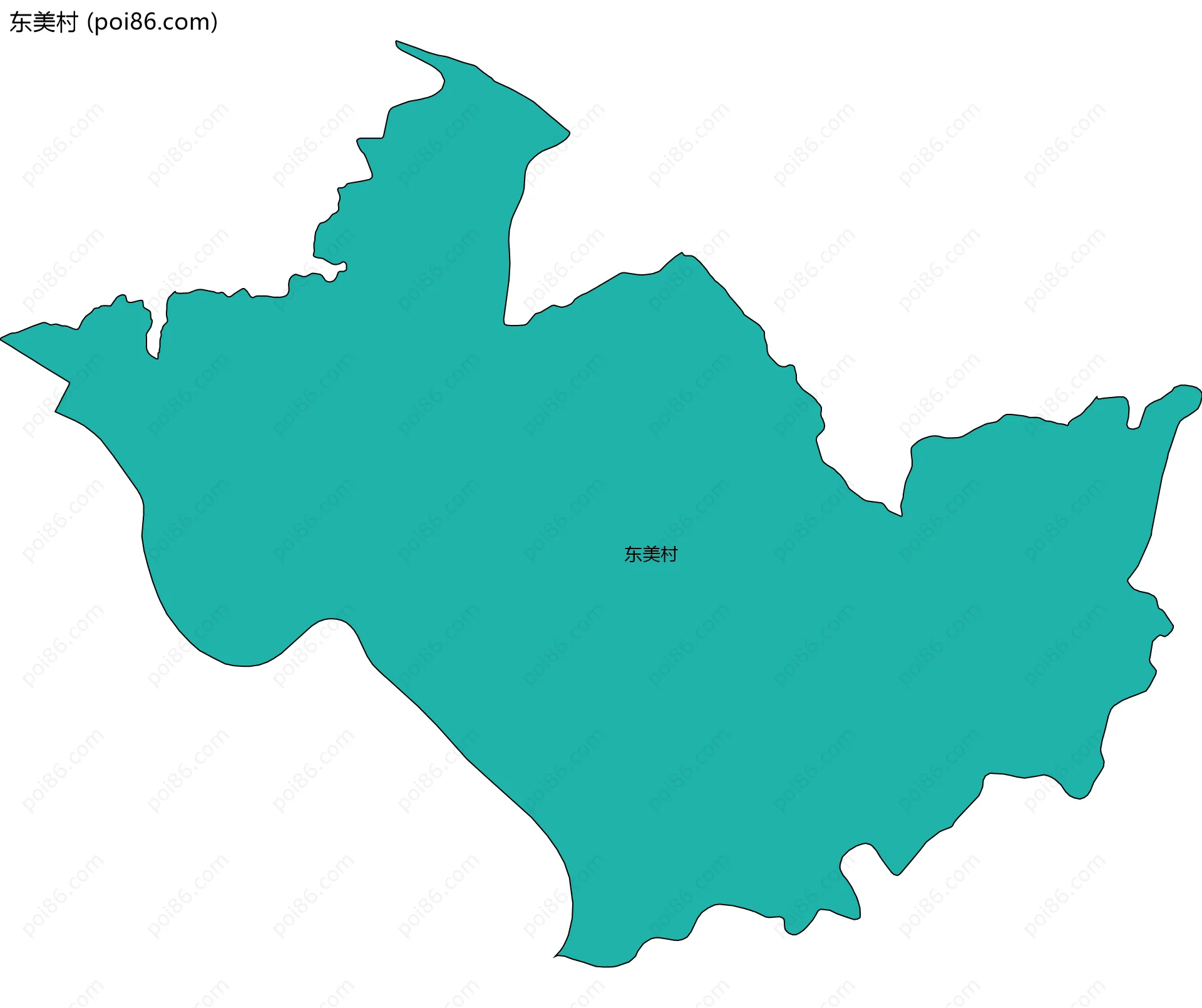 东美村边界地图