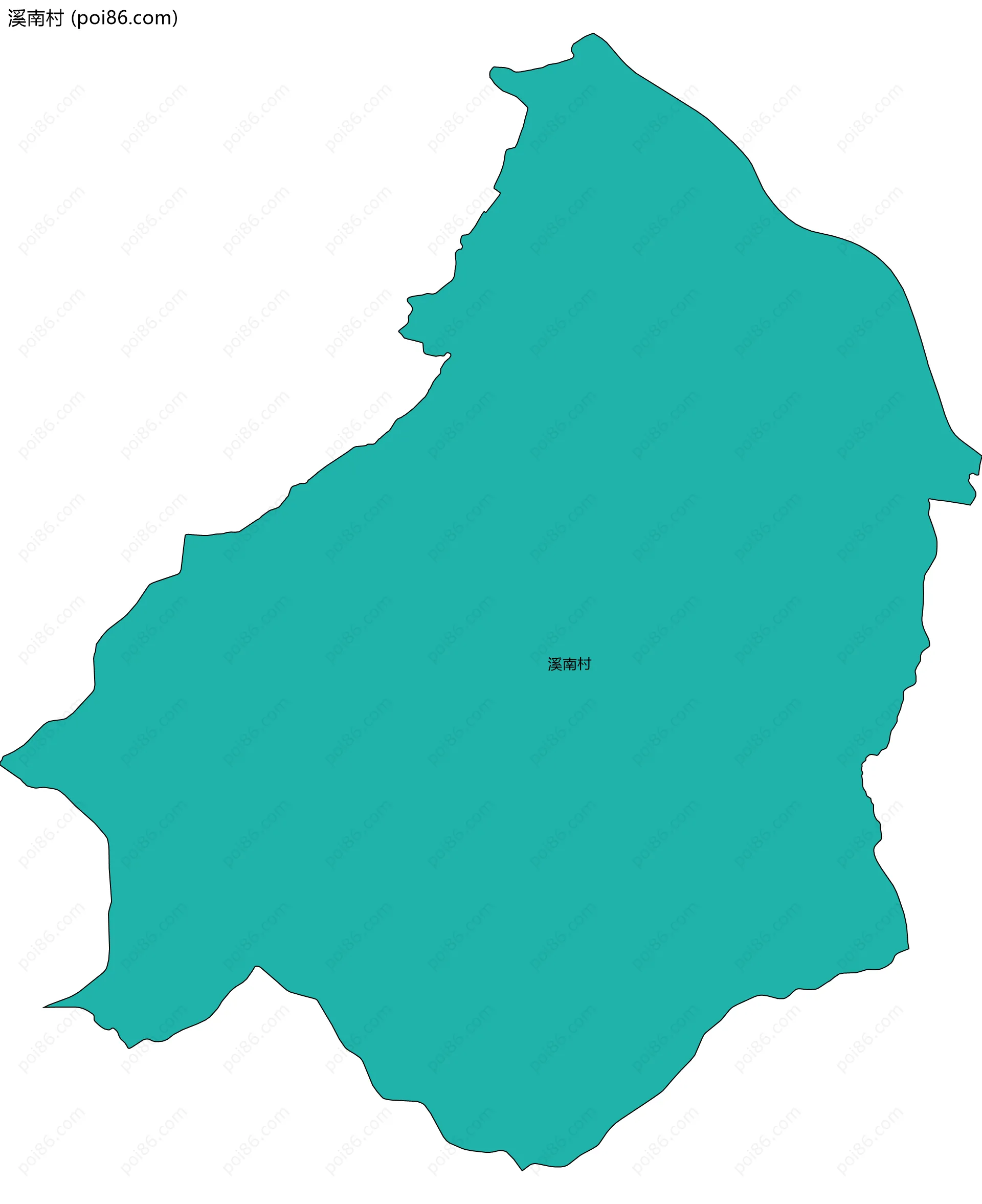 溪南村边界地图