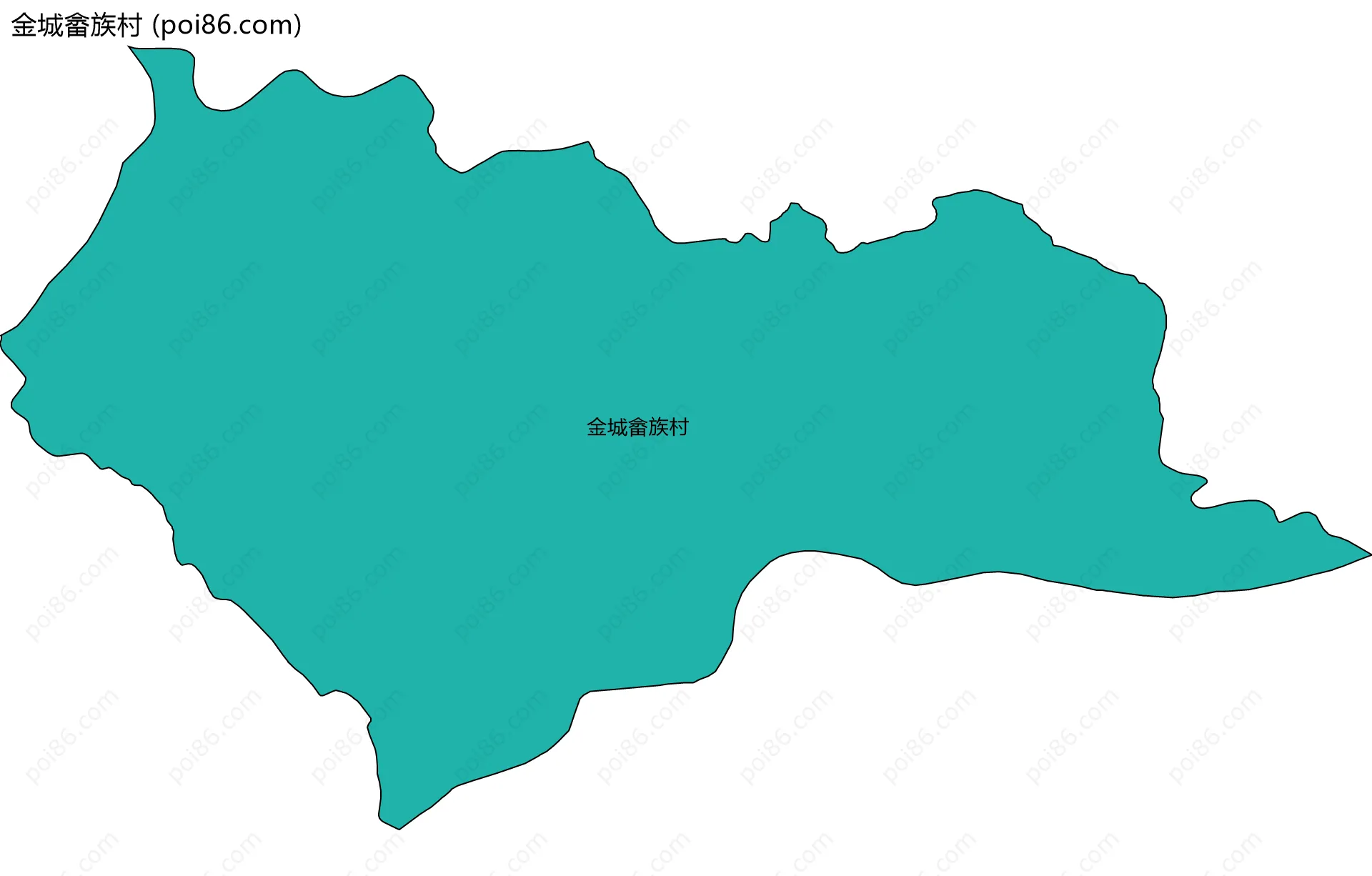 金城畲族村边界地图