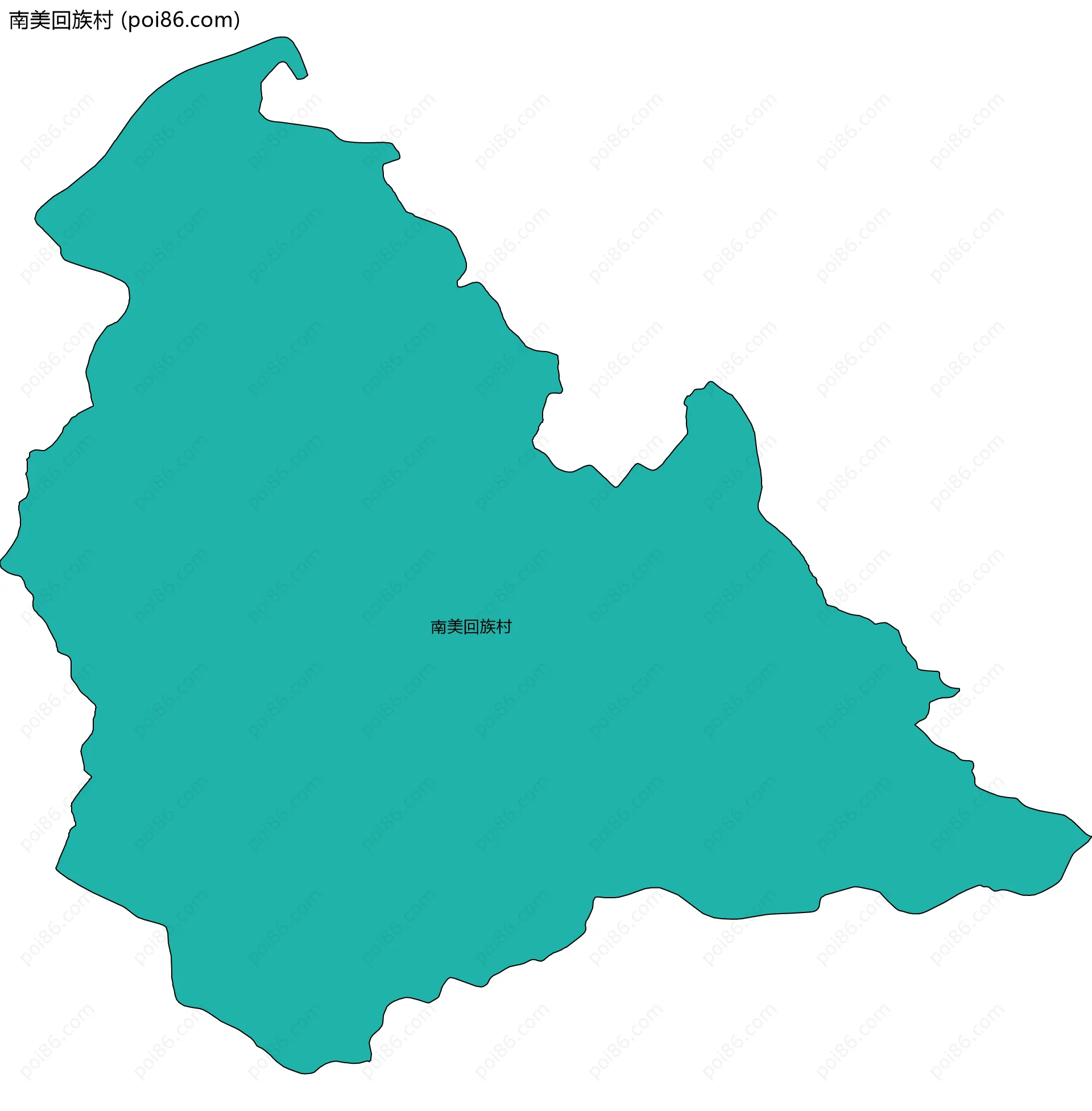 南美回族村边界地图
