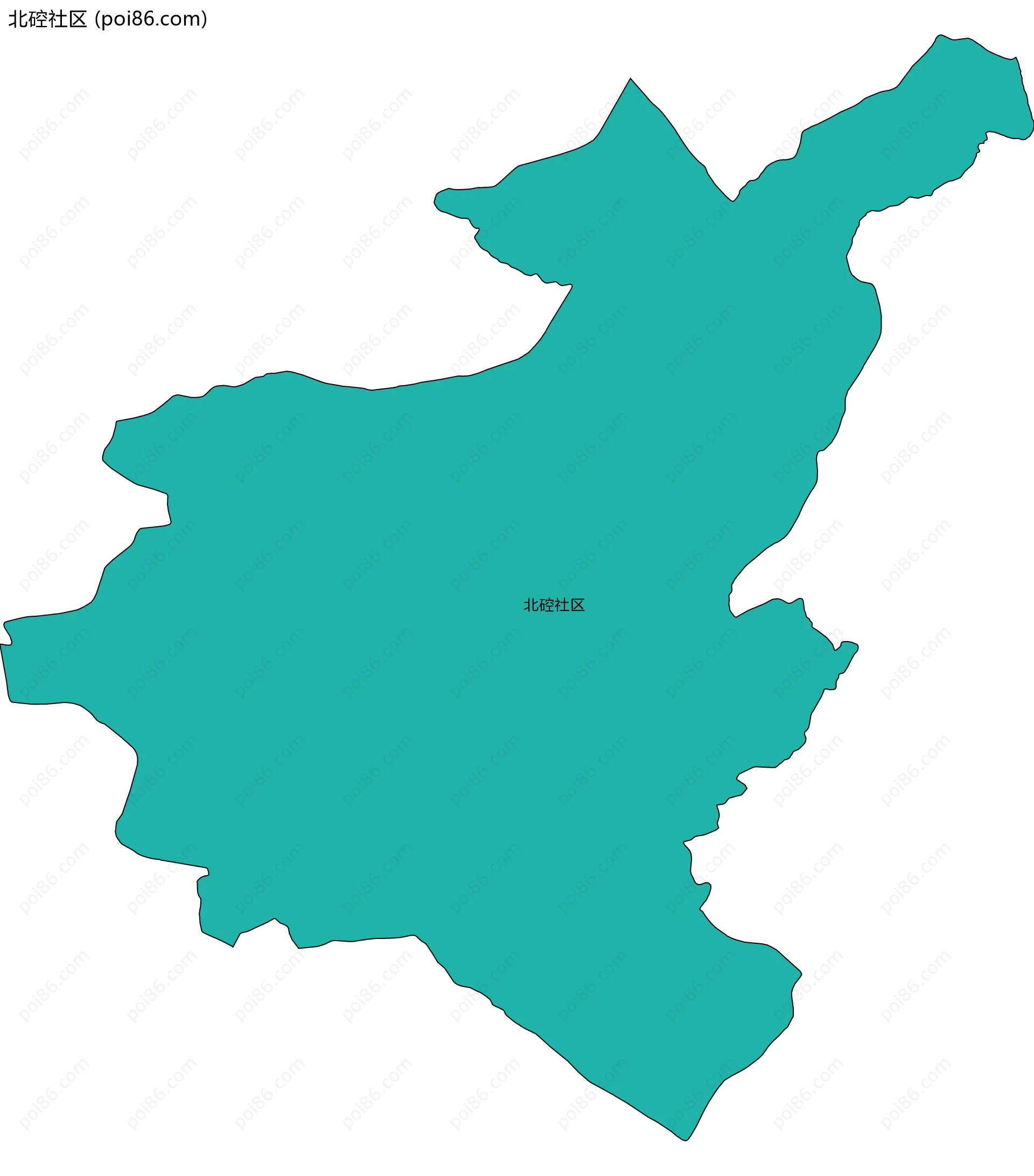 北硿社区边界地图