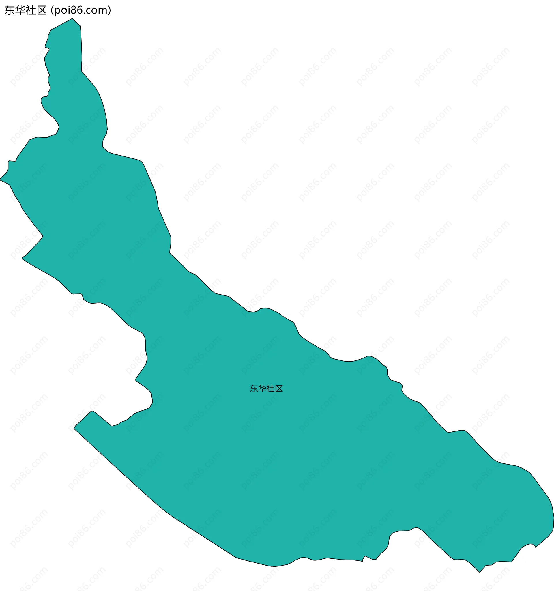 东华社区边界地图