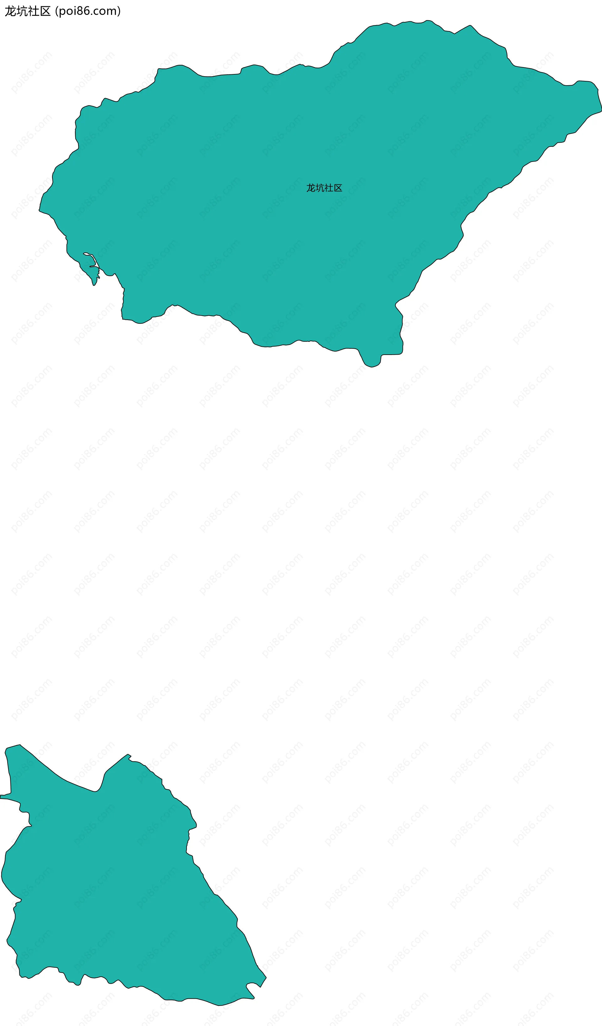 龙坑社区边界地图