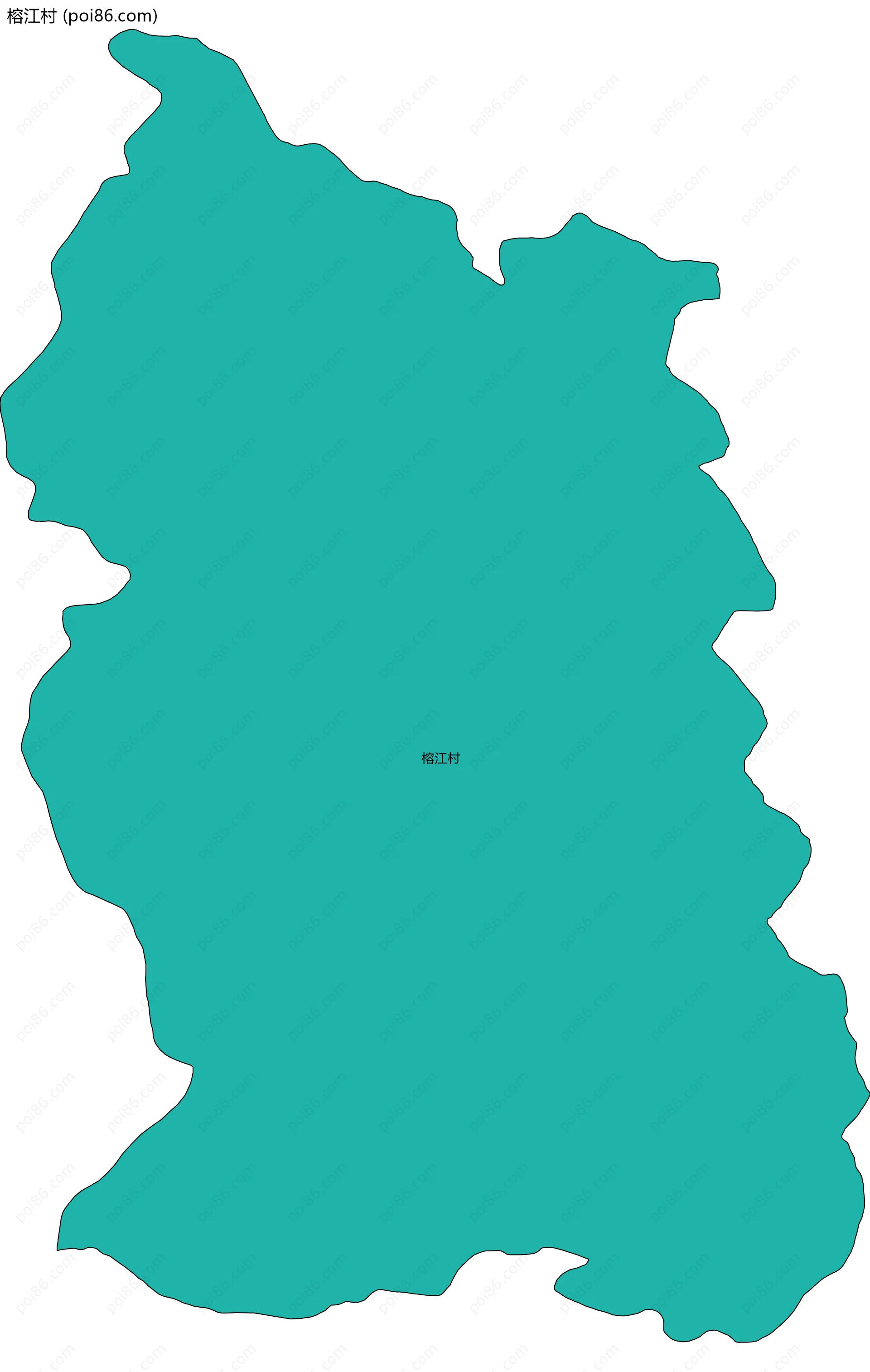 榕江村边界地图