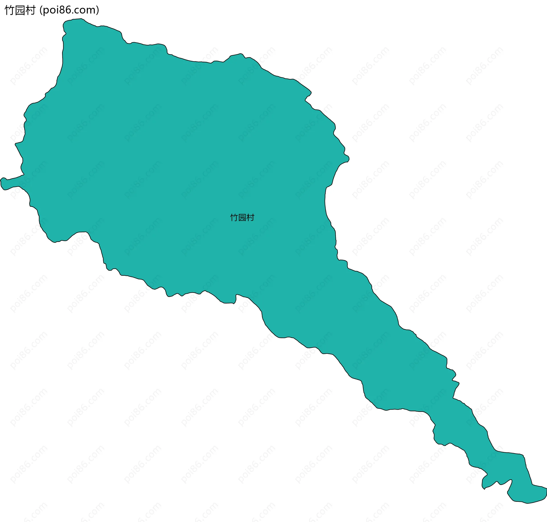 竹园村边界地图