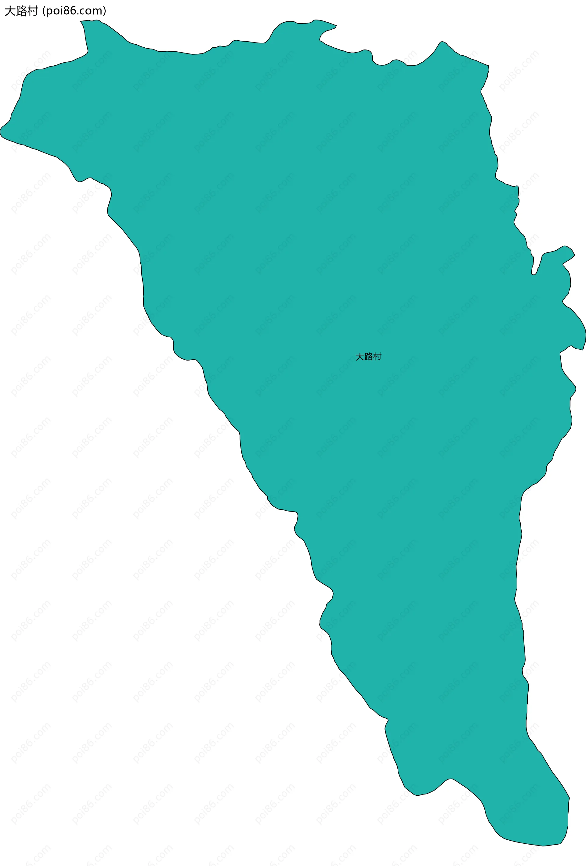 大路村边界地图