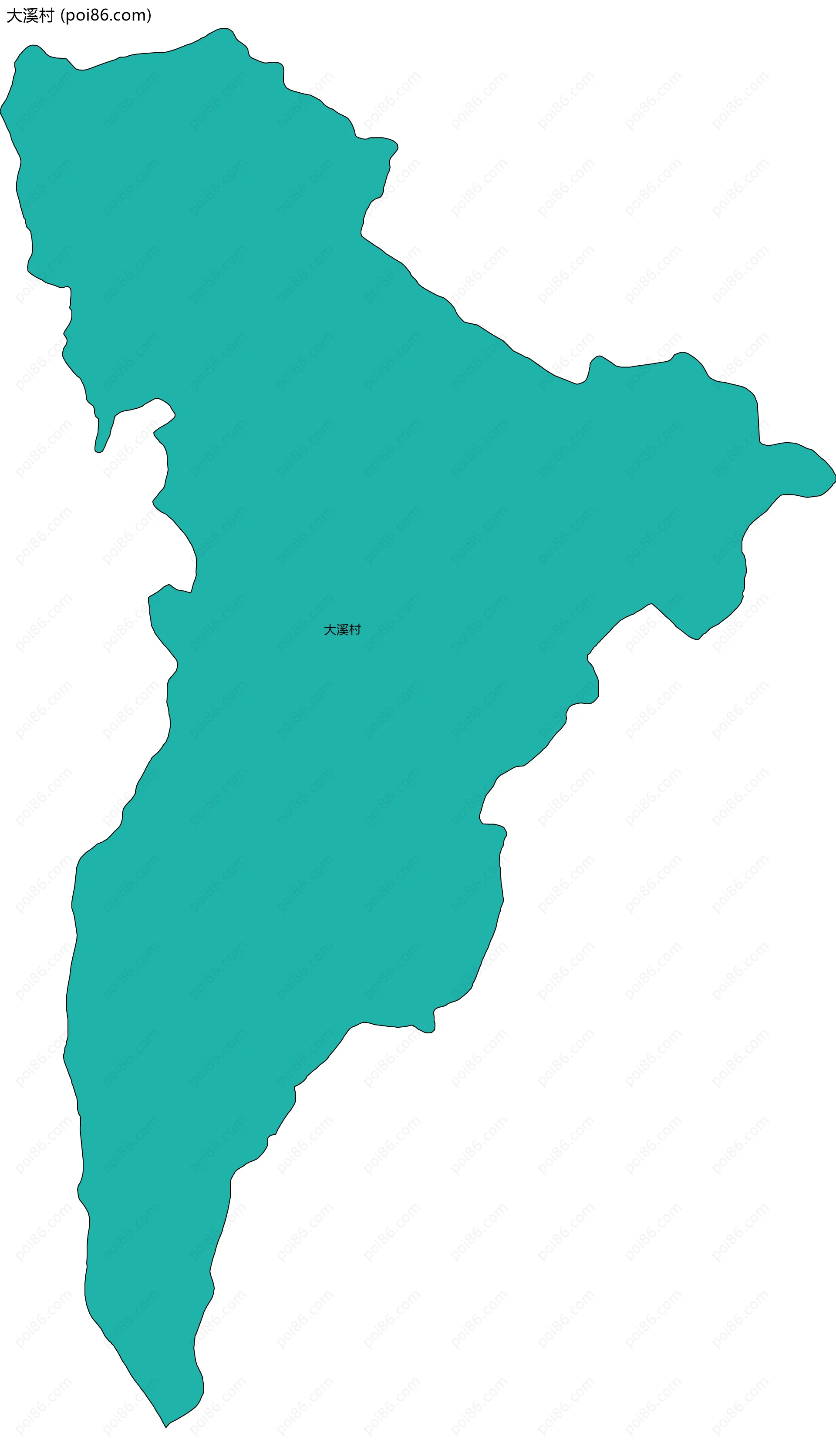 大溪村边界地图